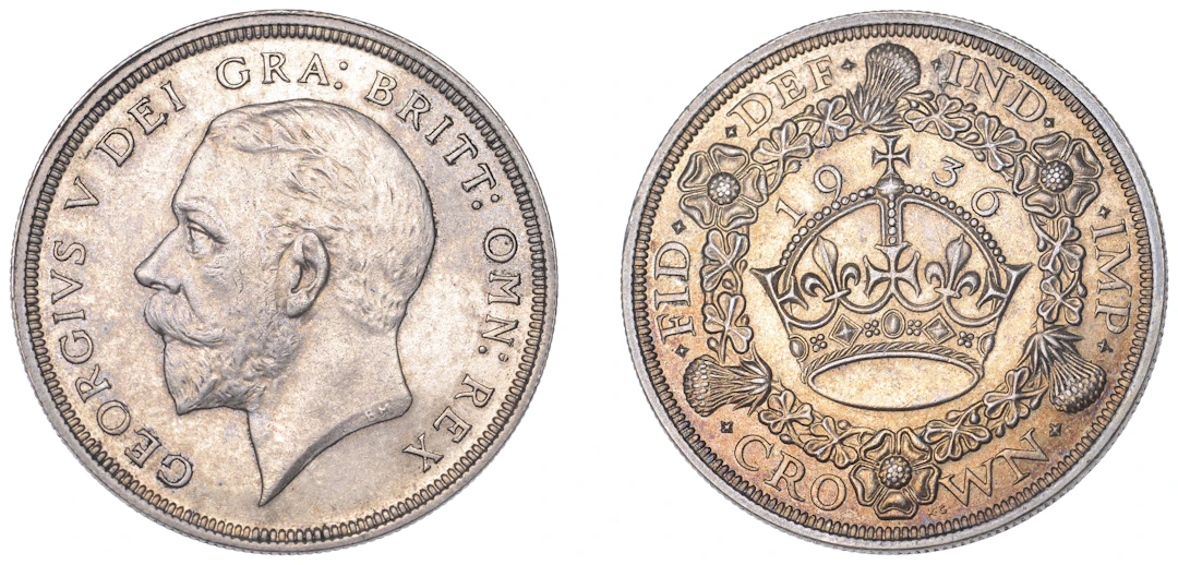 George V (1910-1936), Crown, 1936 (ESC 3649; S 4036). Light cabinet
