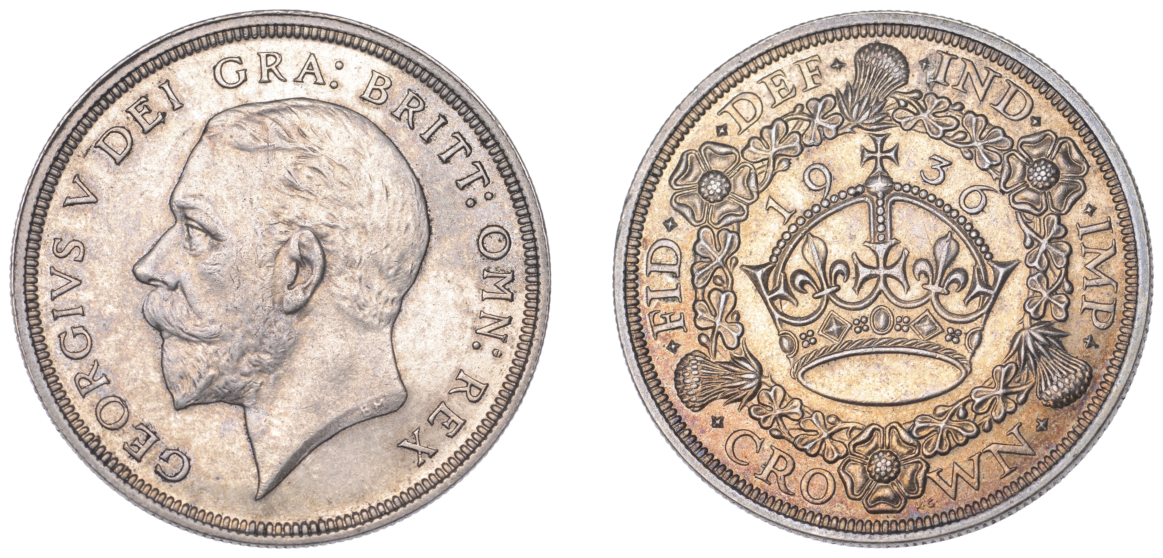 George V (1910-1936), Crown, 1936 (ESC 3649; S 4036). Light cabinet