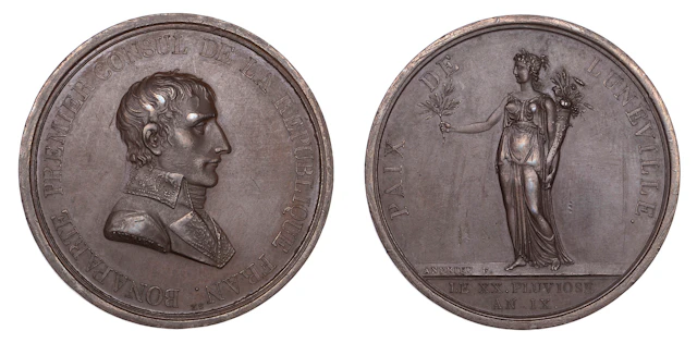 FRANCE, Paix de Lunéville [Peace of Lunéville], 1801, a copper medal