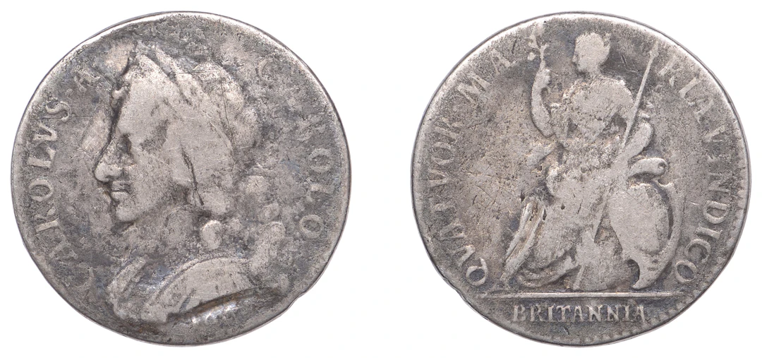 Charles II (1660-1685), Pattern Farthing, 1665, in silver, by J. Roettiers