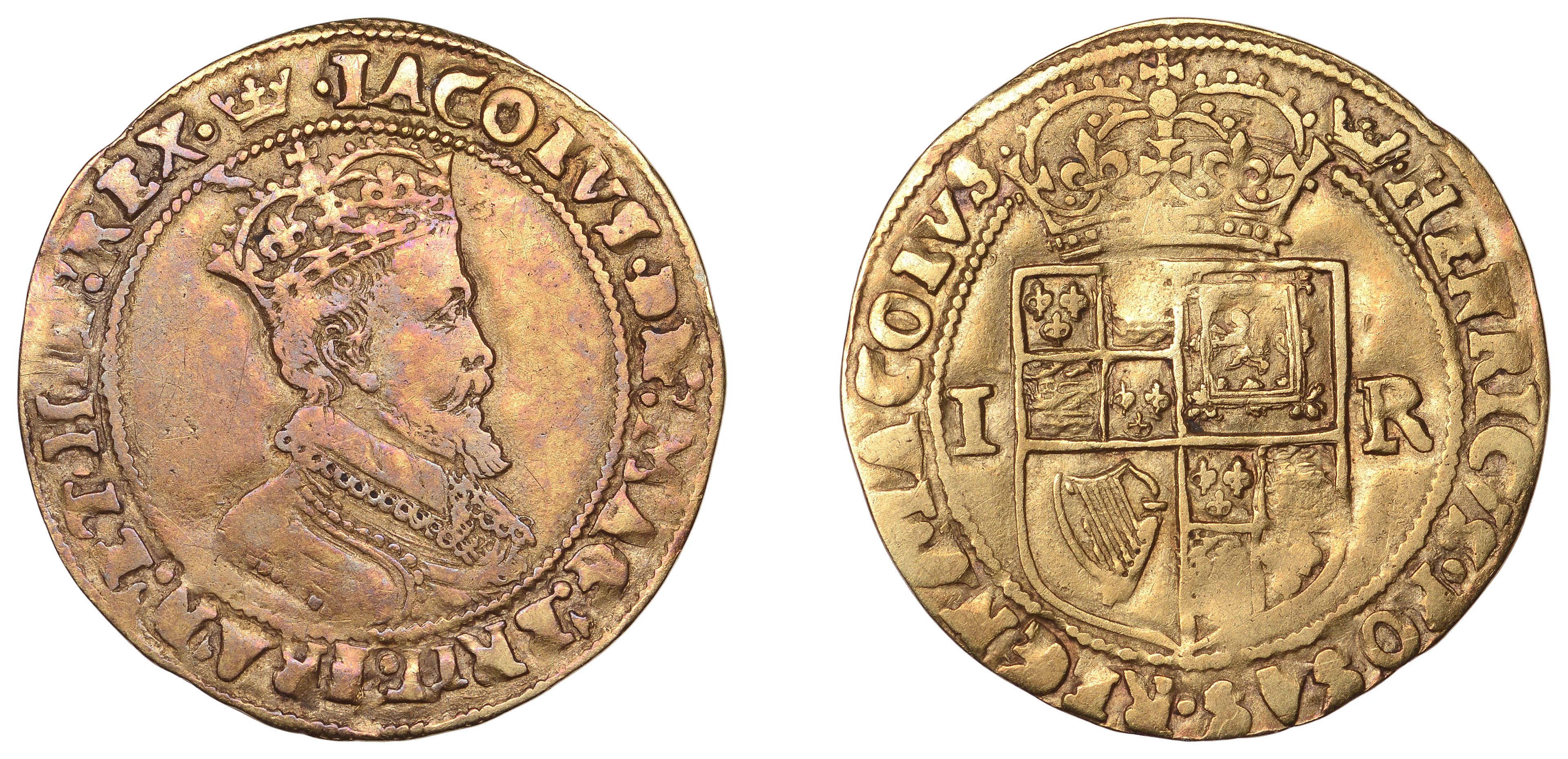 JAMES I, Second Coinage: Double Crown of Ten Shillings, mm. coronet