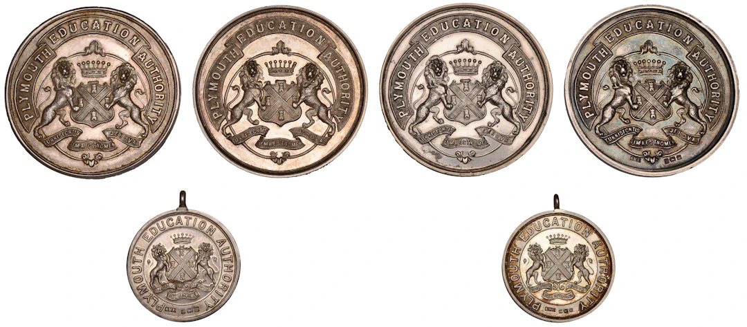Great Britain, DEVON, Plymouth Education Authority, silver attendance