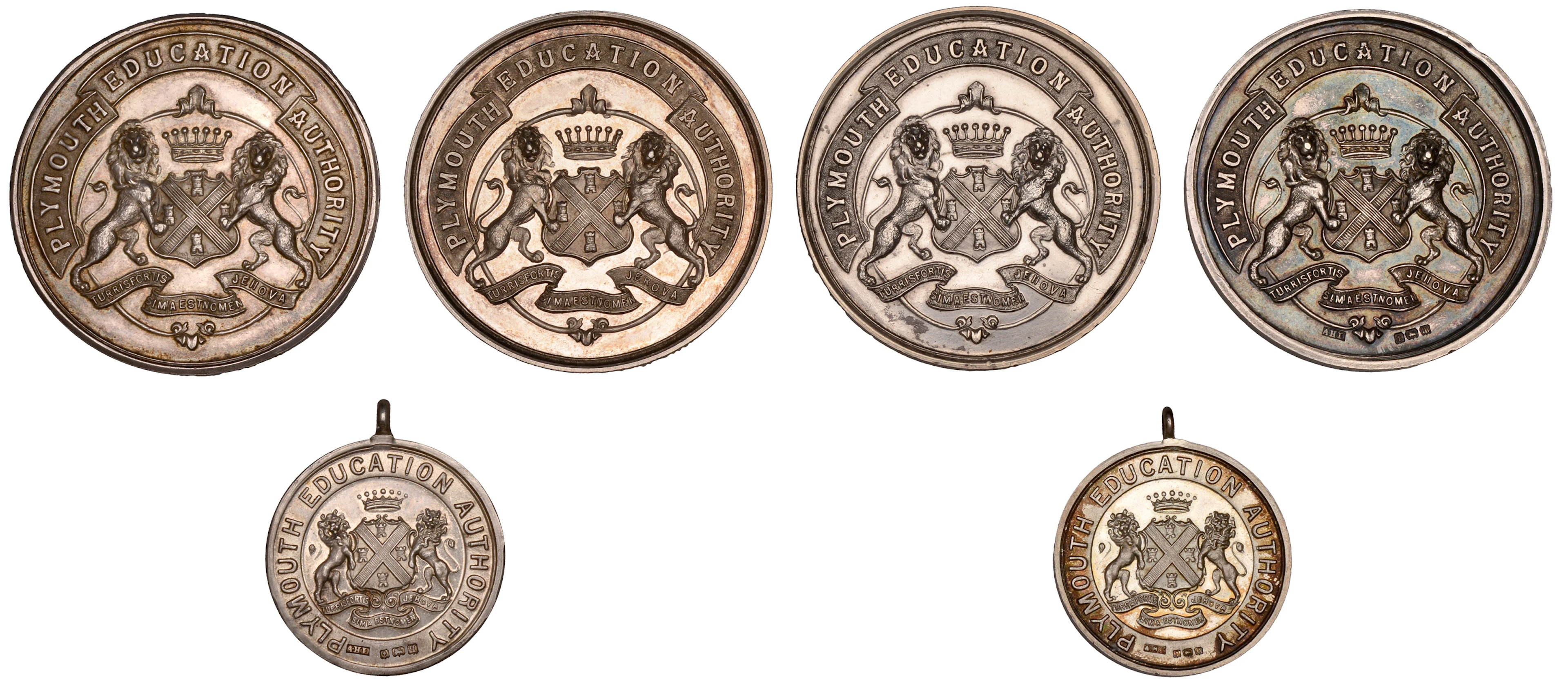 Great Britain, DEVON, Plymouth Education Authority, silver attendance