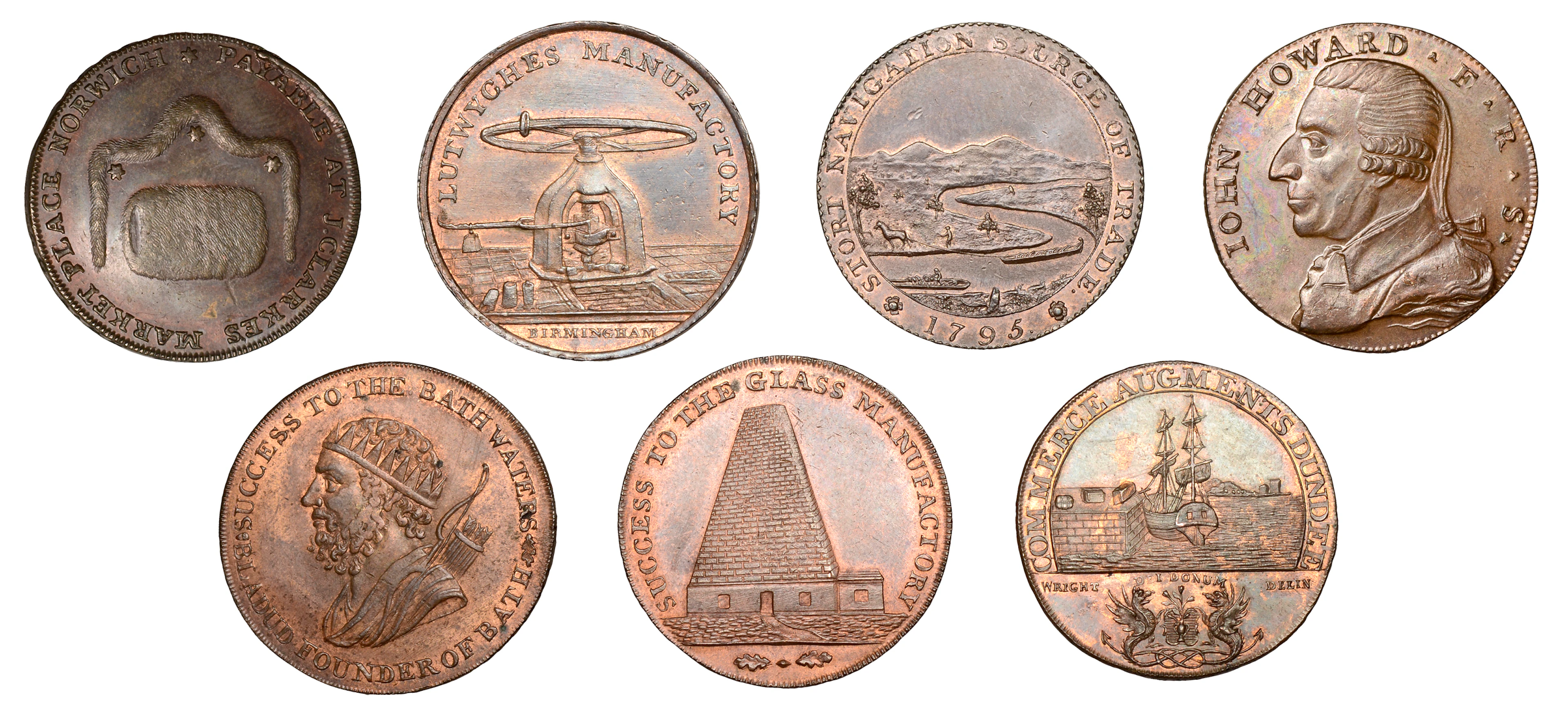 18th Century Tokens, GLOUCESTERSHIRE, Bristol, Lutwyche’s mule Halfpenny