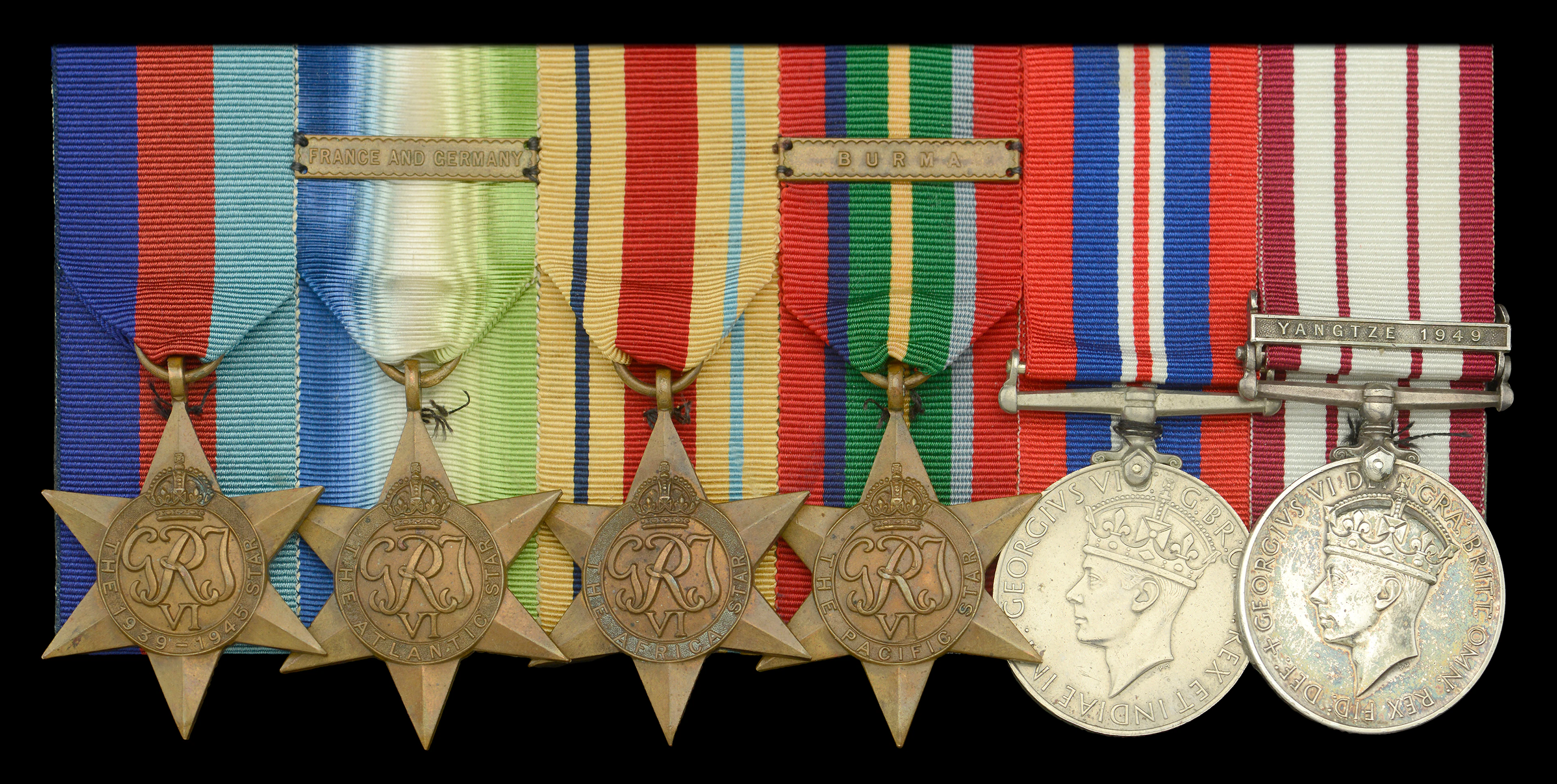 Six: Able Seaman R. Shutt, Royal Navy 1939-45 Star; Atlantic Star