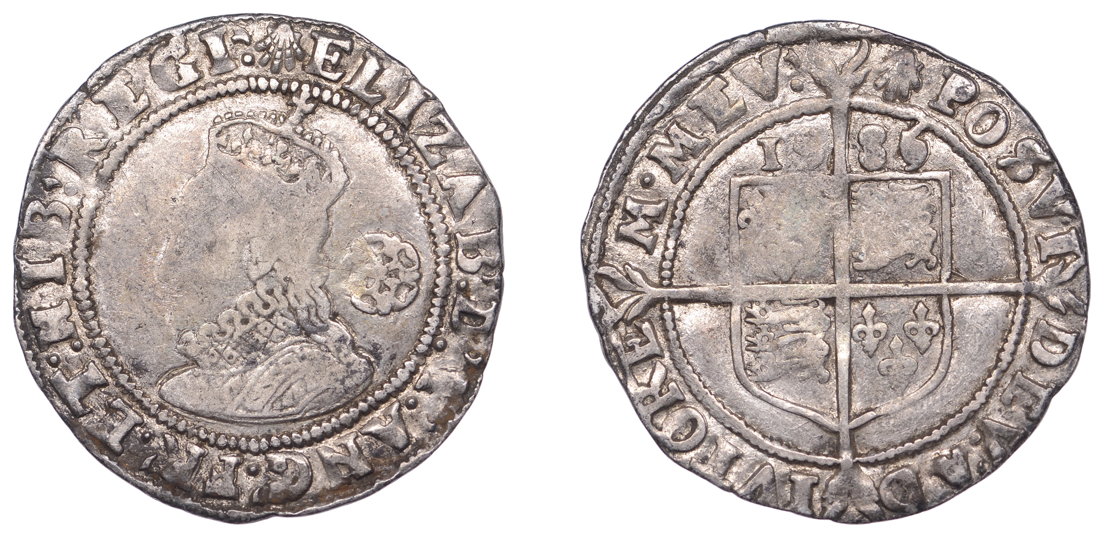 Elizabeth I (1558-1603), Sixth issue, Sixpence, 1586/5, mm. escallop
