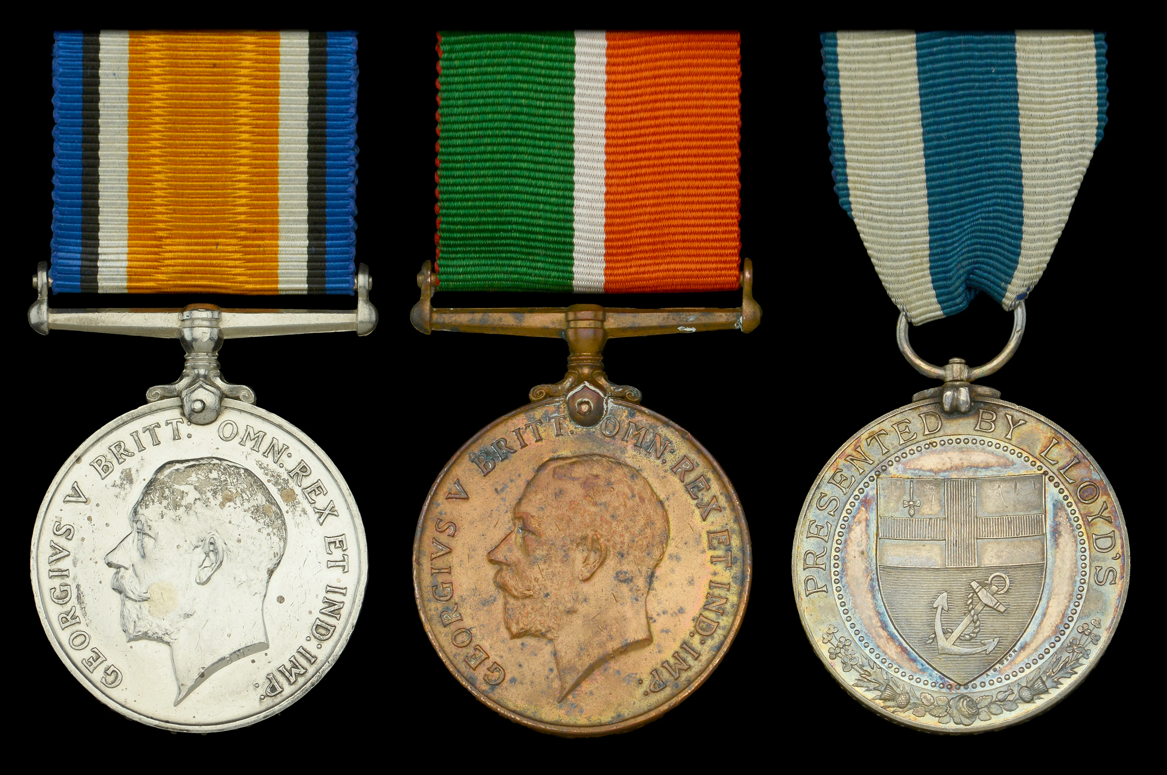 A Great War Lloyd’s M.S.M. group of three awarded to Master T. F.