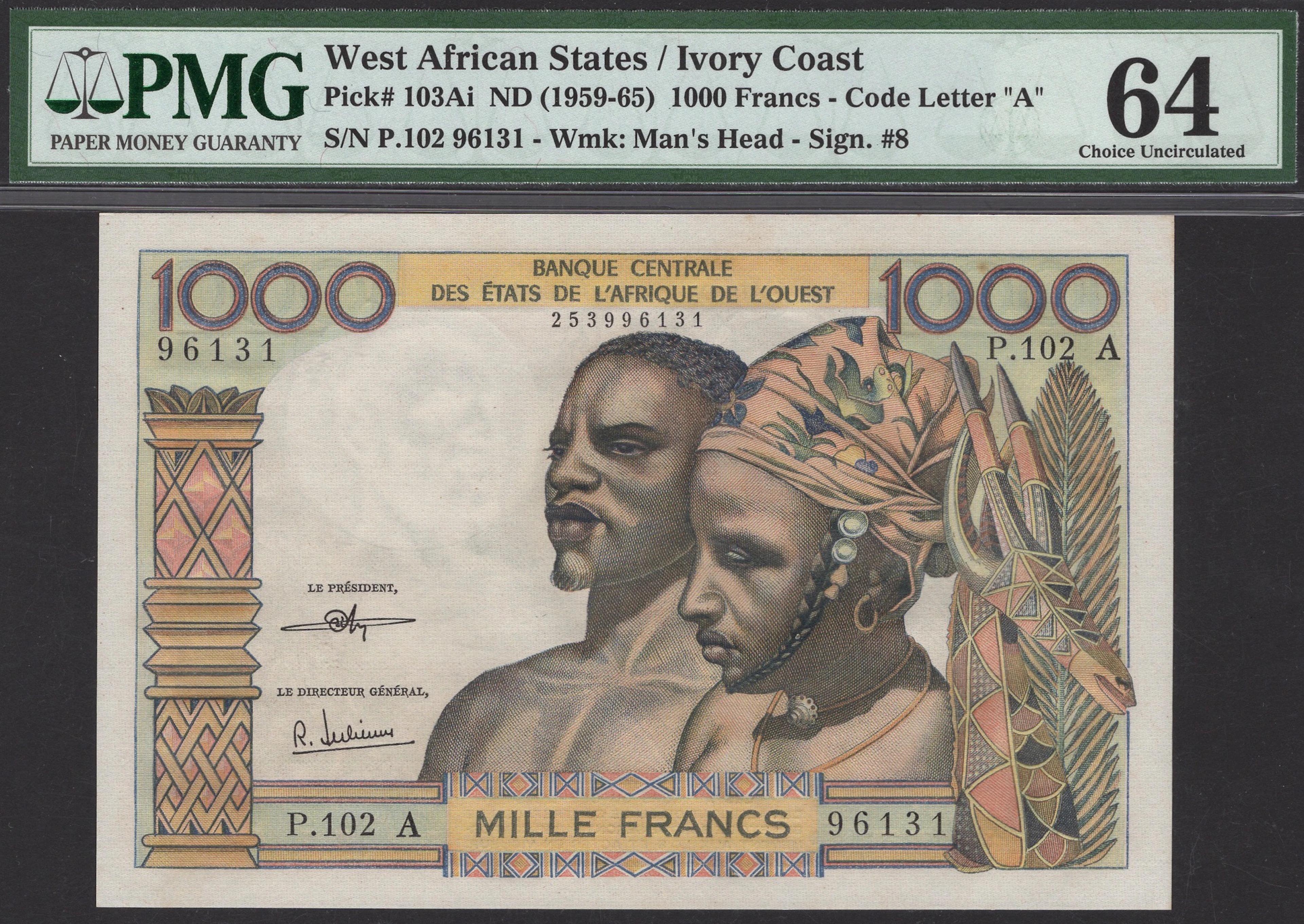 Banque Centrale des Etats de l’Afrique de l’Ouest, Ivory Coast, 1000