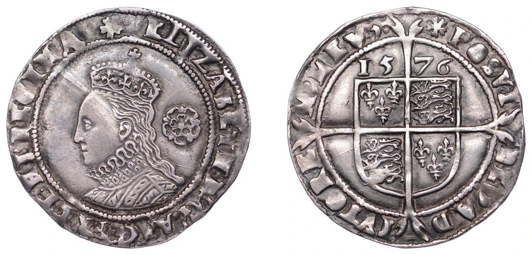 Elizabeth I (1558-1603), Fourth issue, Sixpence, 1576, mm. eglantine