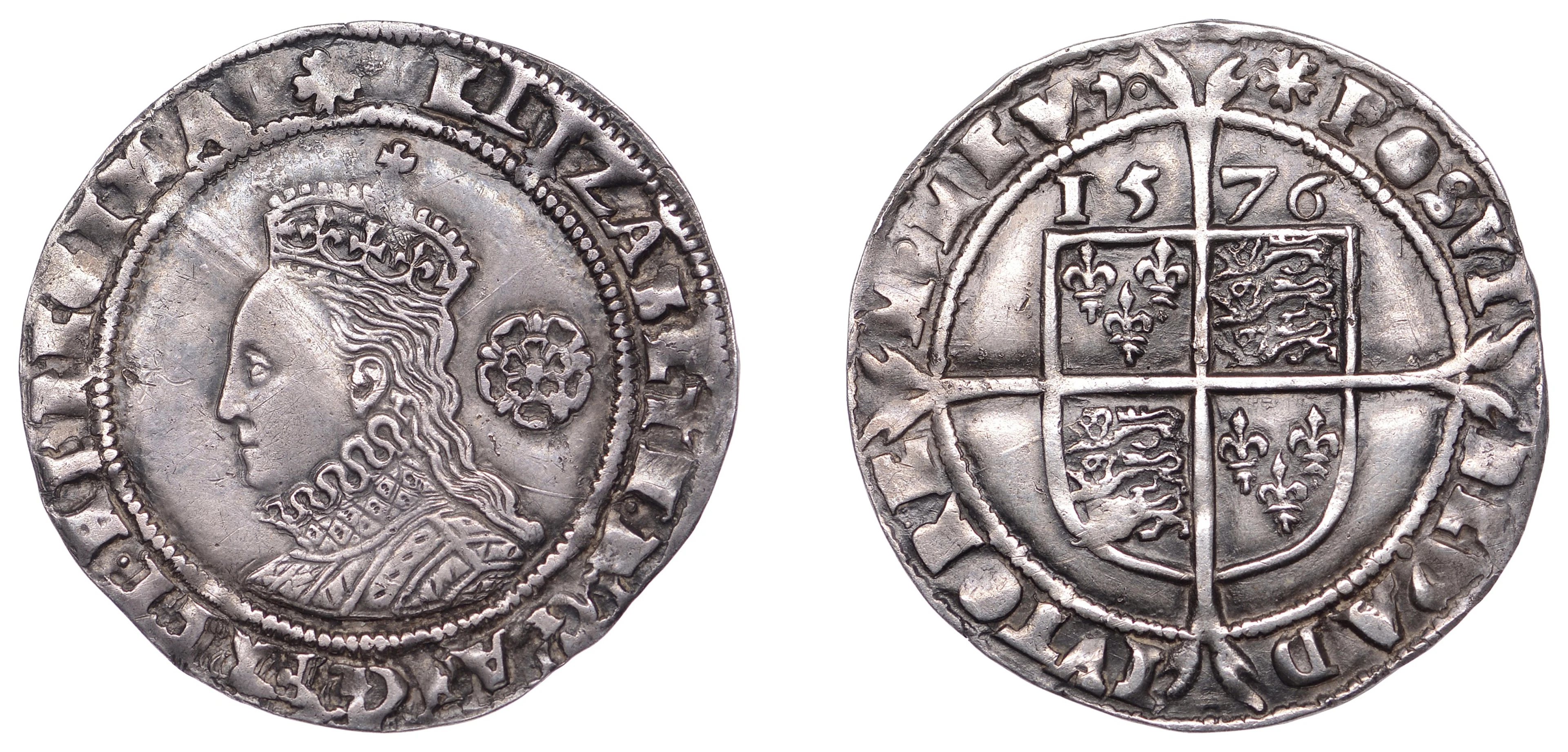 Elizabeth I (1558-1603), Fourth issue, Sixpence, 1576, mm. eglantine