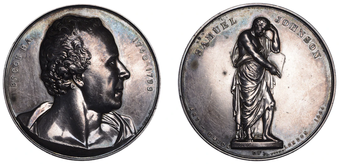 ENGLAND, John Bacon, 1864, a silver medal by J.S. Wyon for the Art