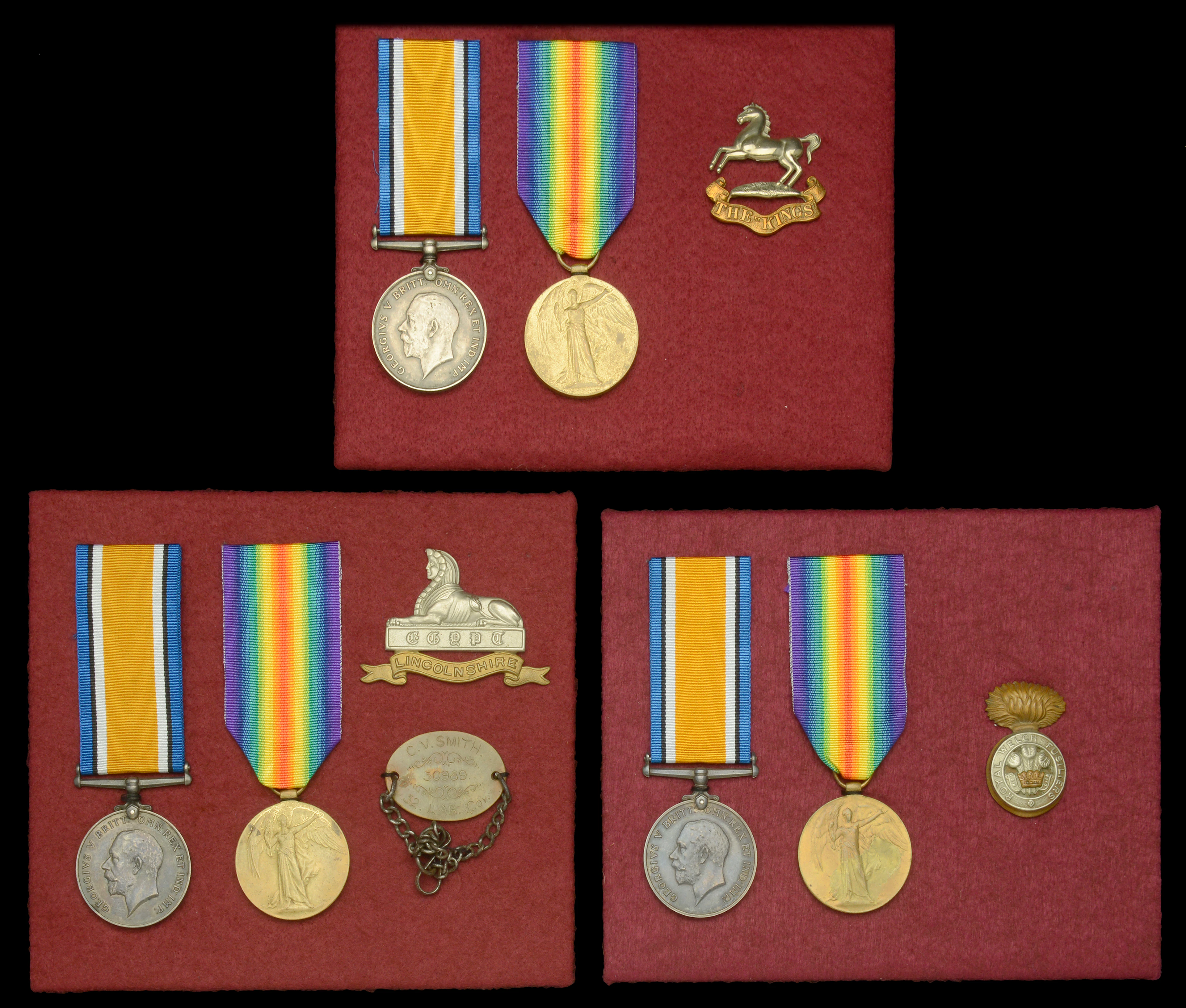 Pair: Private C. W. Cartwright, Liverpool Regiment British War and