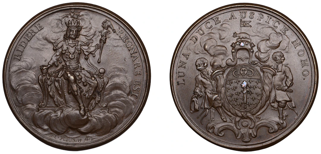 France, Régiment de la Calotte, undated, a bronze medal by J.C. Roettiers