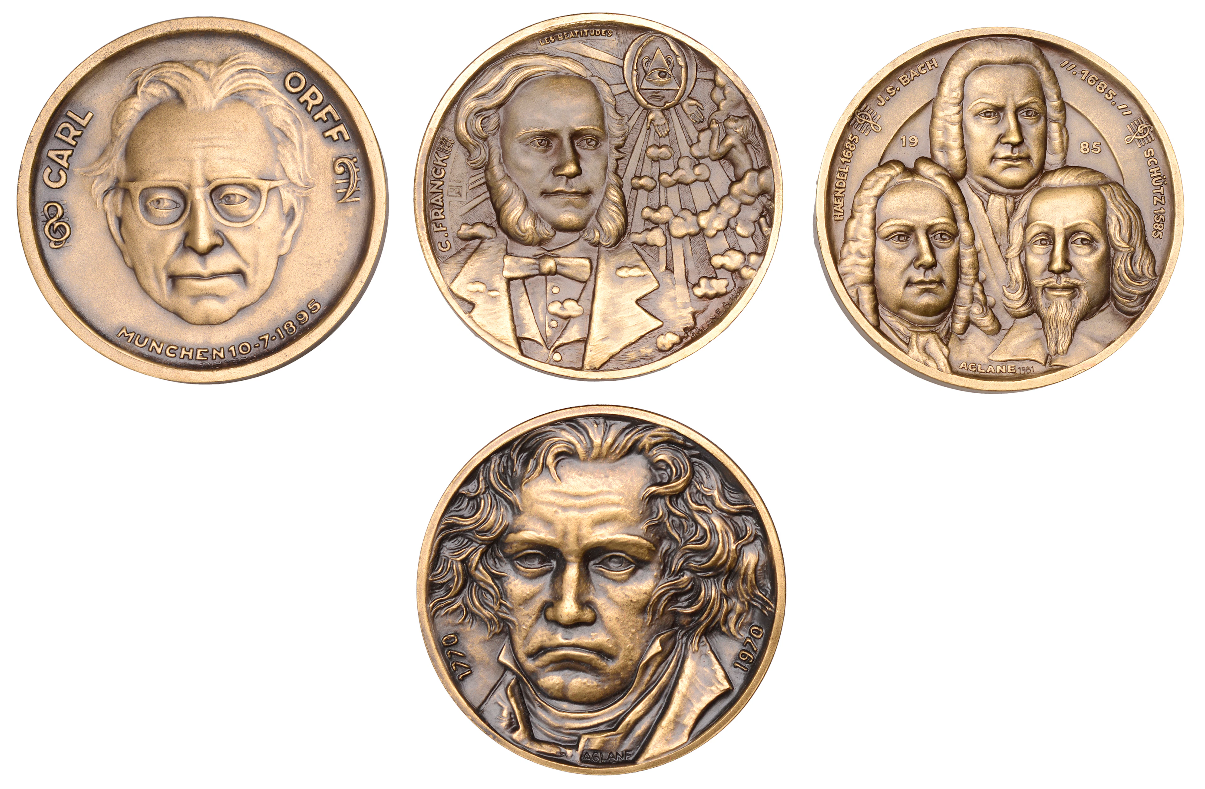 Miscellaneous, Musical Interest; Ludwig van Beethoven, 1970, a bronze