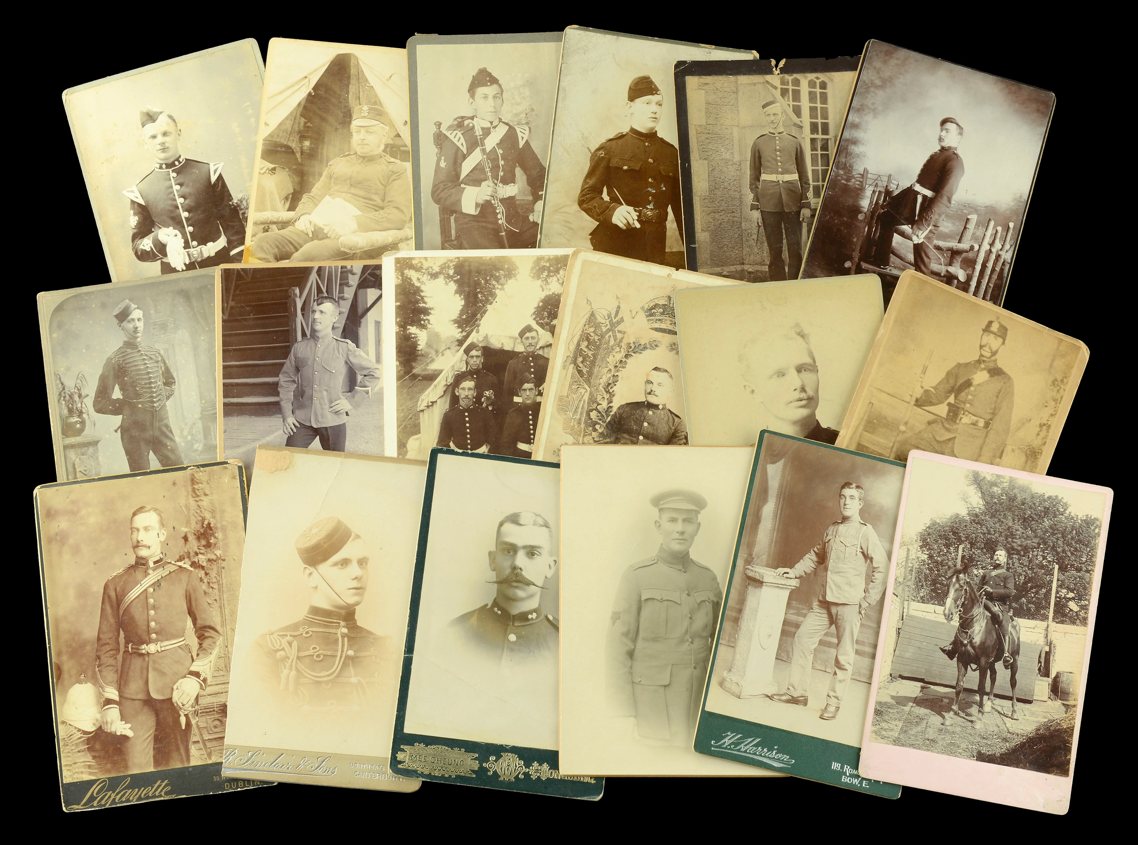 Carte de Visite studio portrait photographs. A very good selection