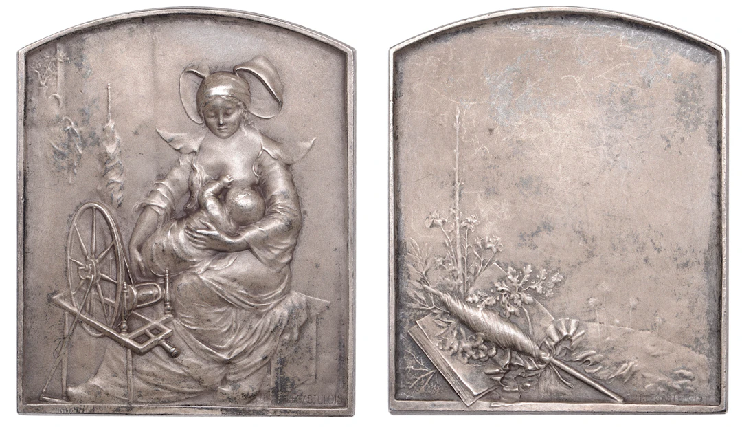 FRANCE, Maternité, or Fileuse allaitant [Motherhood, or Nursing Spinner]