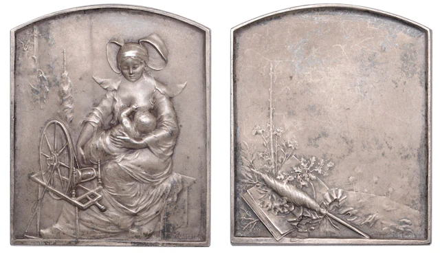 FRANCE, Maternité, or Fileuse allaitant [Motherhood, or Nursing Spinner]