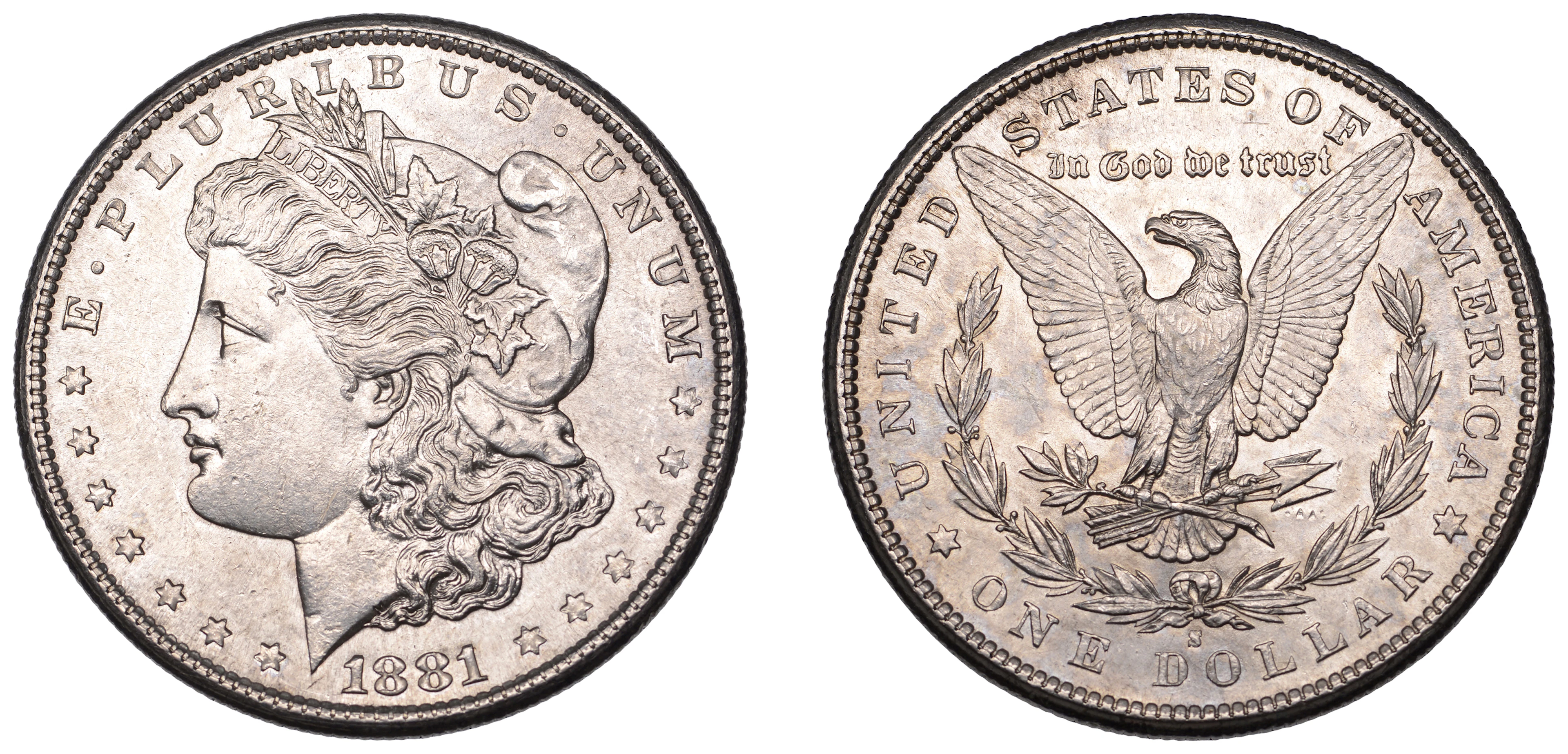 United States of America, Dollar, 1881s, San Francisco (KM 110). Brilliant