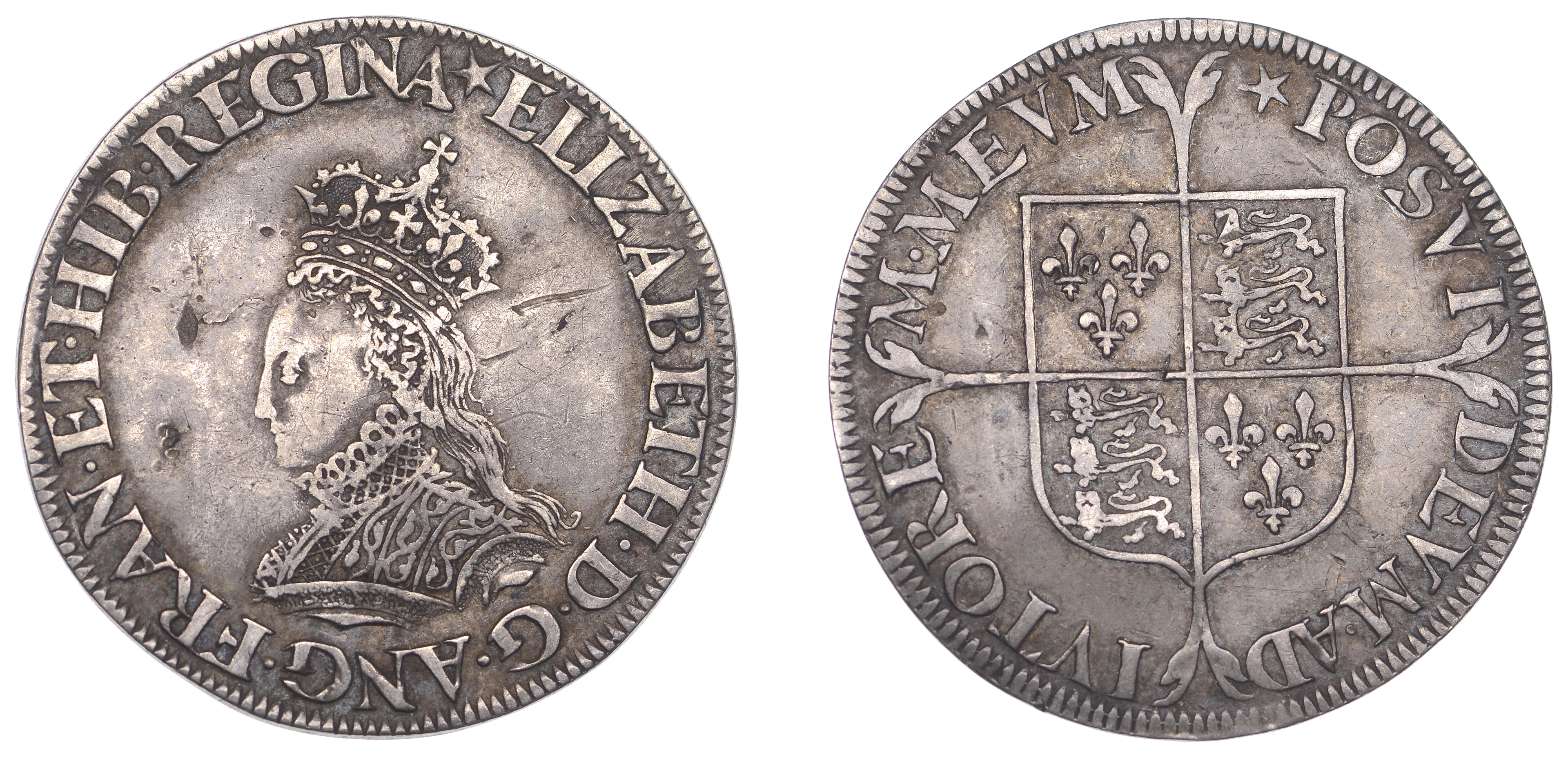 Elizabeth I (1558-1603), Milled coinage, Pattern Shilling, in silver