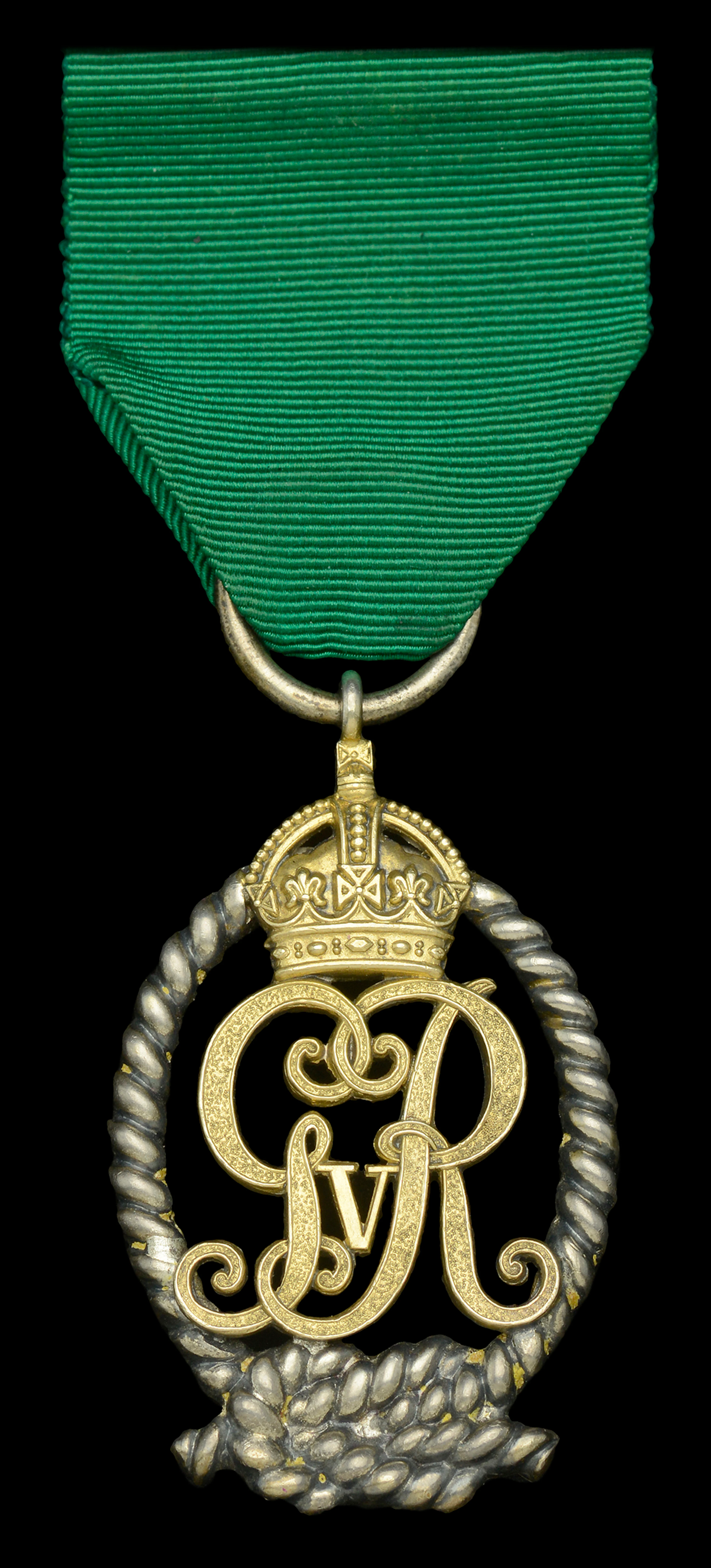 Royal Naval Reserve Decoration, G.V.R., silver and silver-gilt, hallmarks