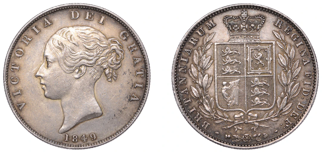 Victoria (1837-1901), Halfcrown, 1849, large date (ESC 2730; S 3888).