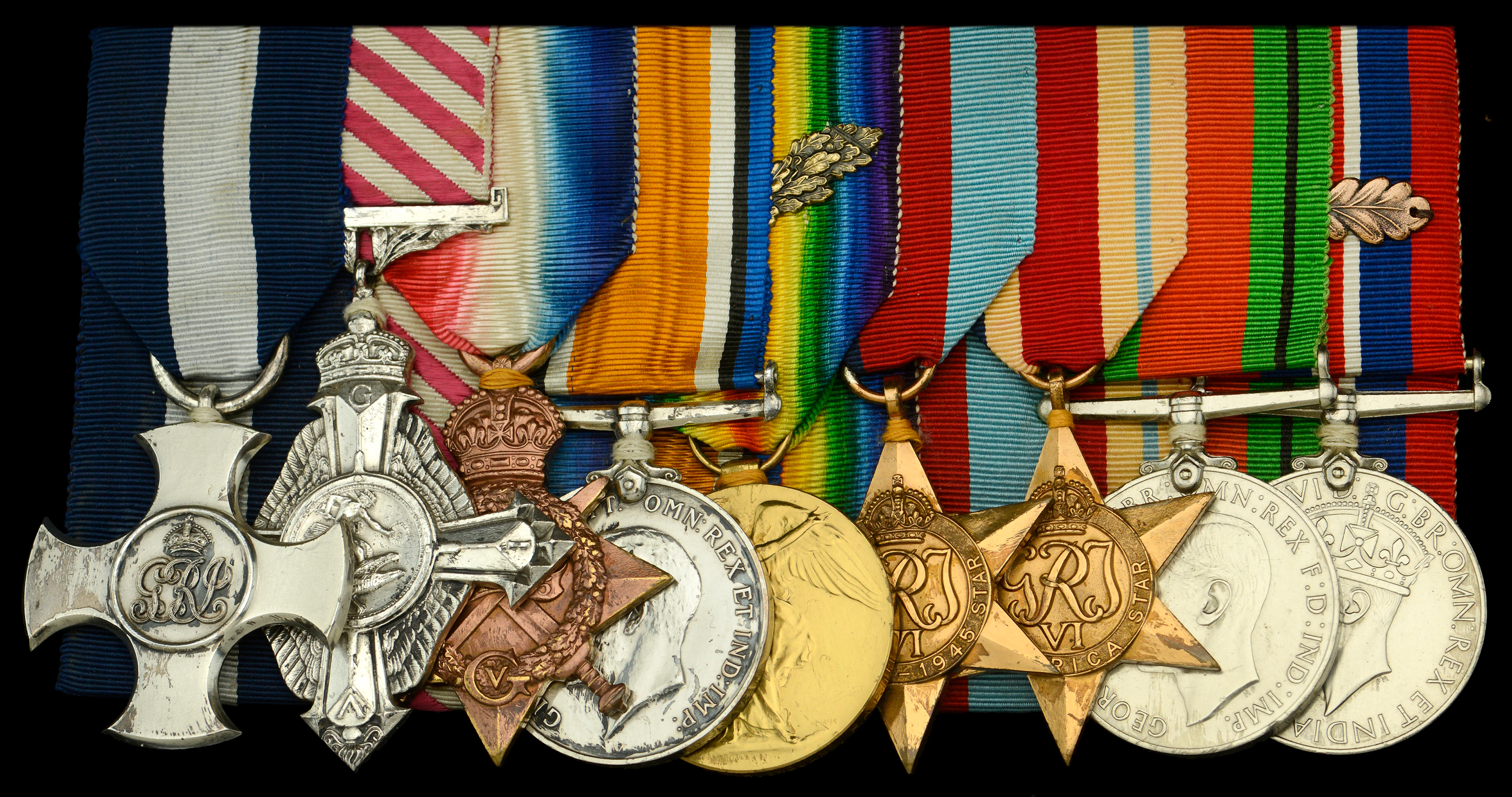 A rare Great War D.S.C., A.F.C. group of nine awarded to Group Captain