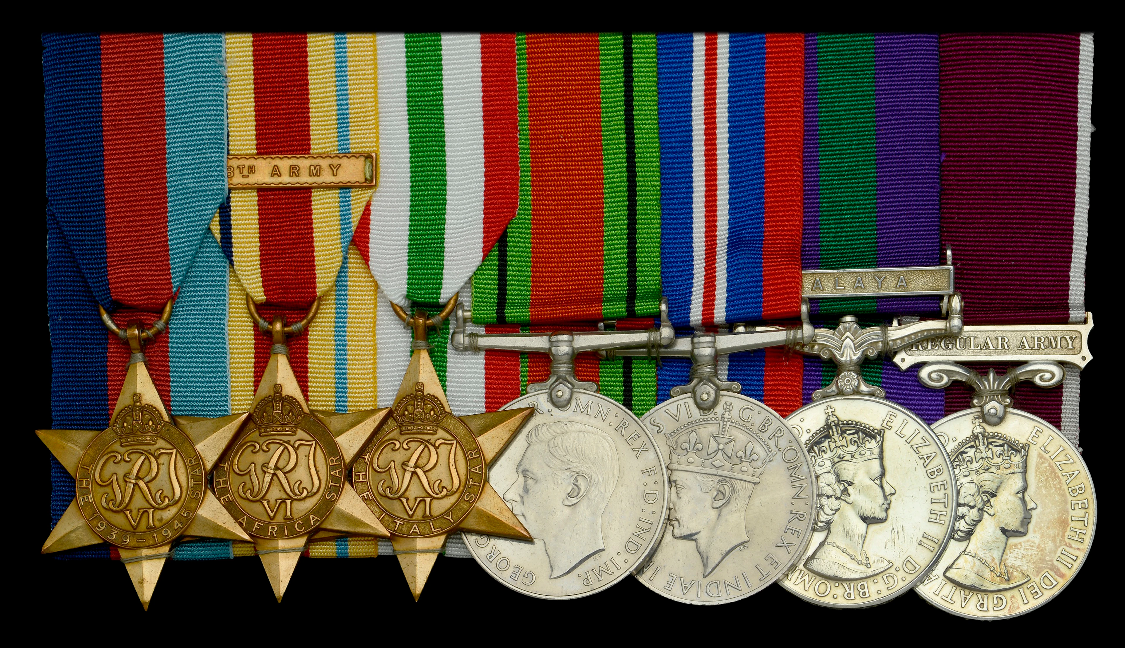 Seven: Sergeant J. S. Peacock, 12th Lancers 1939-45 Star; Africa Star