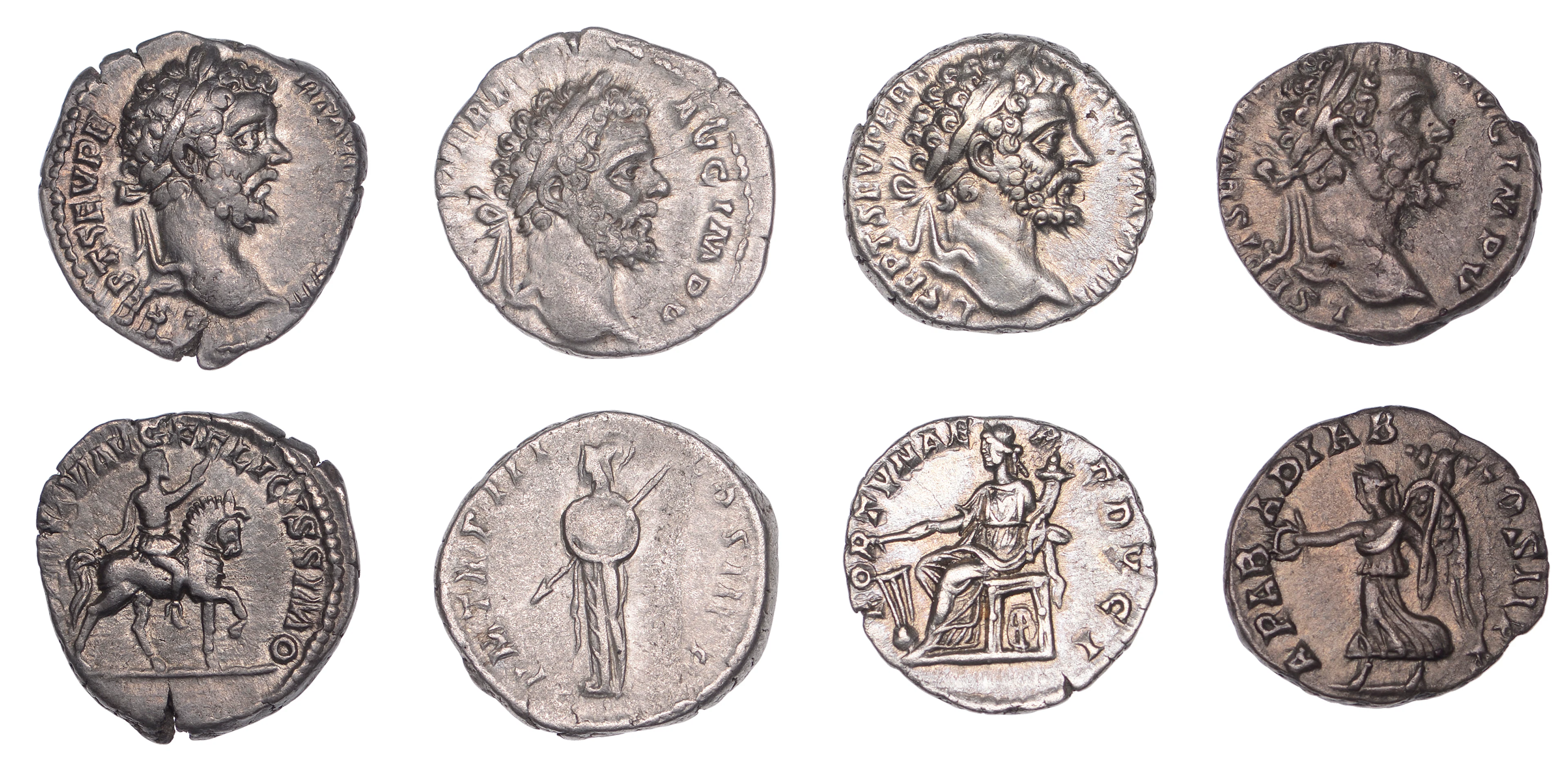 Septimius Severus (193-211), Denarii (4), 195, laureate head right