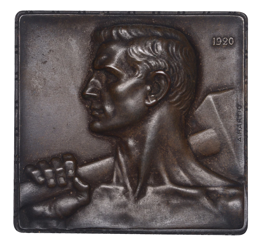 AUSTRIA, Arbeiter [Worker], 1920, a uniface bronze plaque by A. Hartig