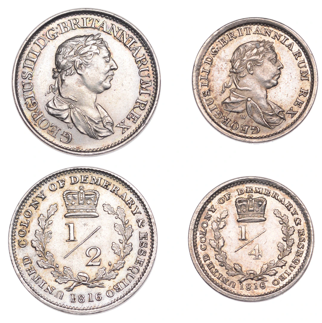 Essequibo & Demerara, George III, Half-Guilder and Quarter-Guilder