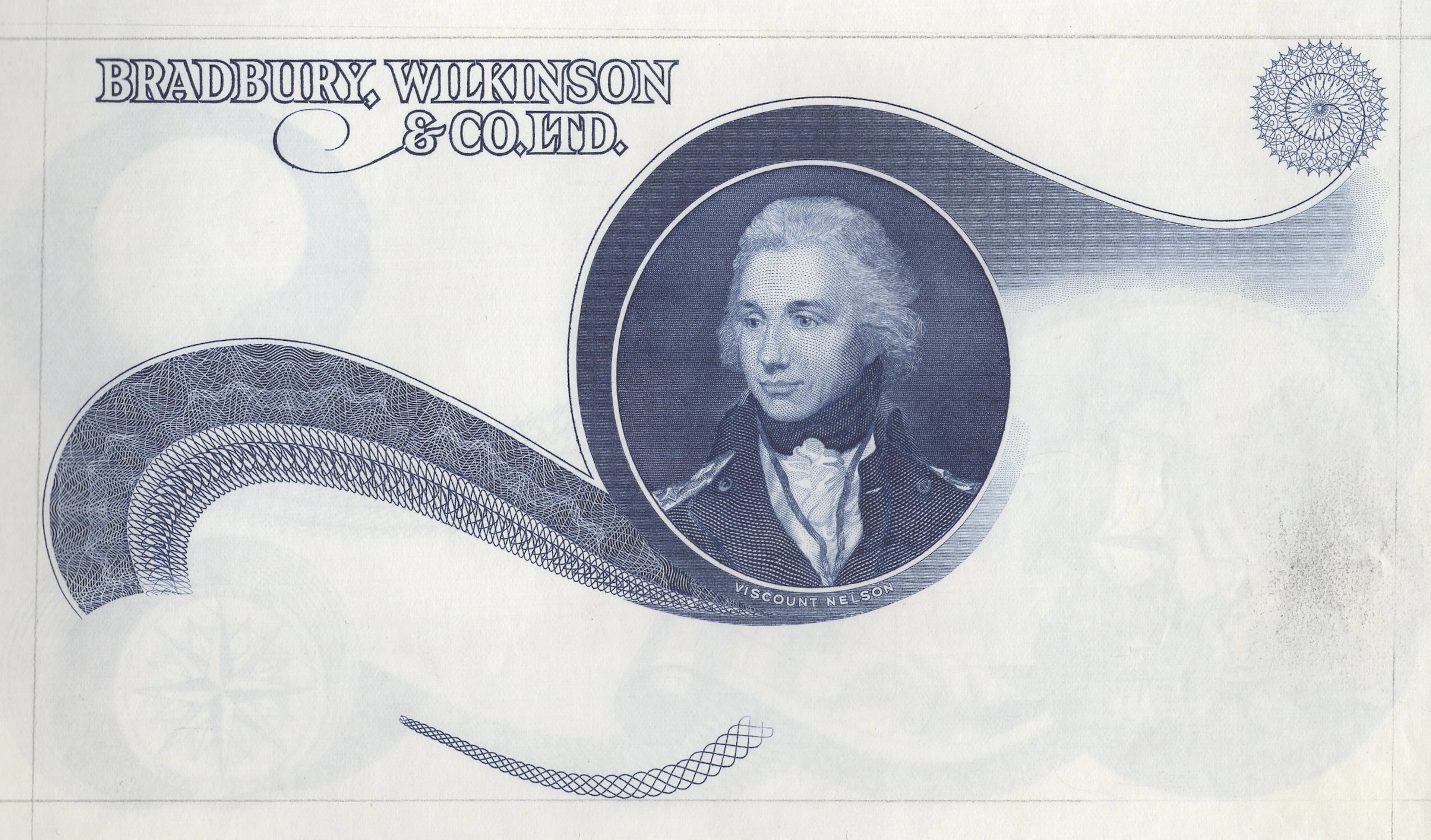Bradbury Wilkinson, stage proofs showing the obverse (2) and reverse