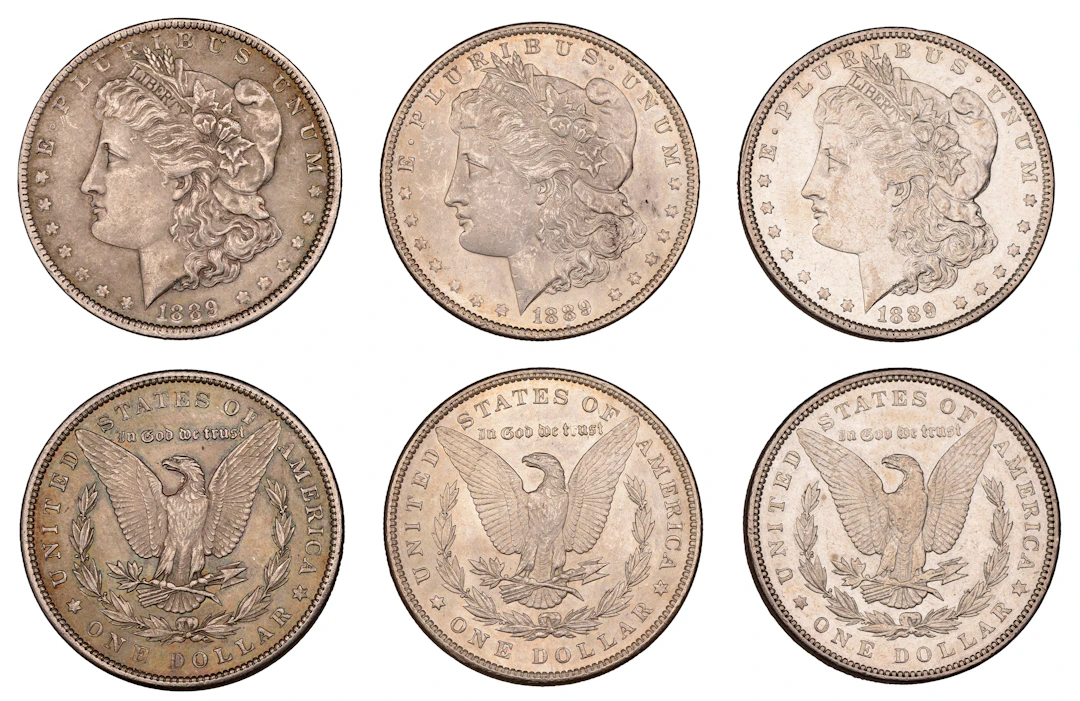 United States of America, Dollars (3), all 1889, Philadelphia (KM