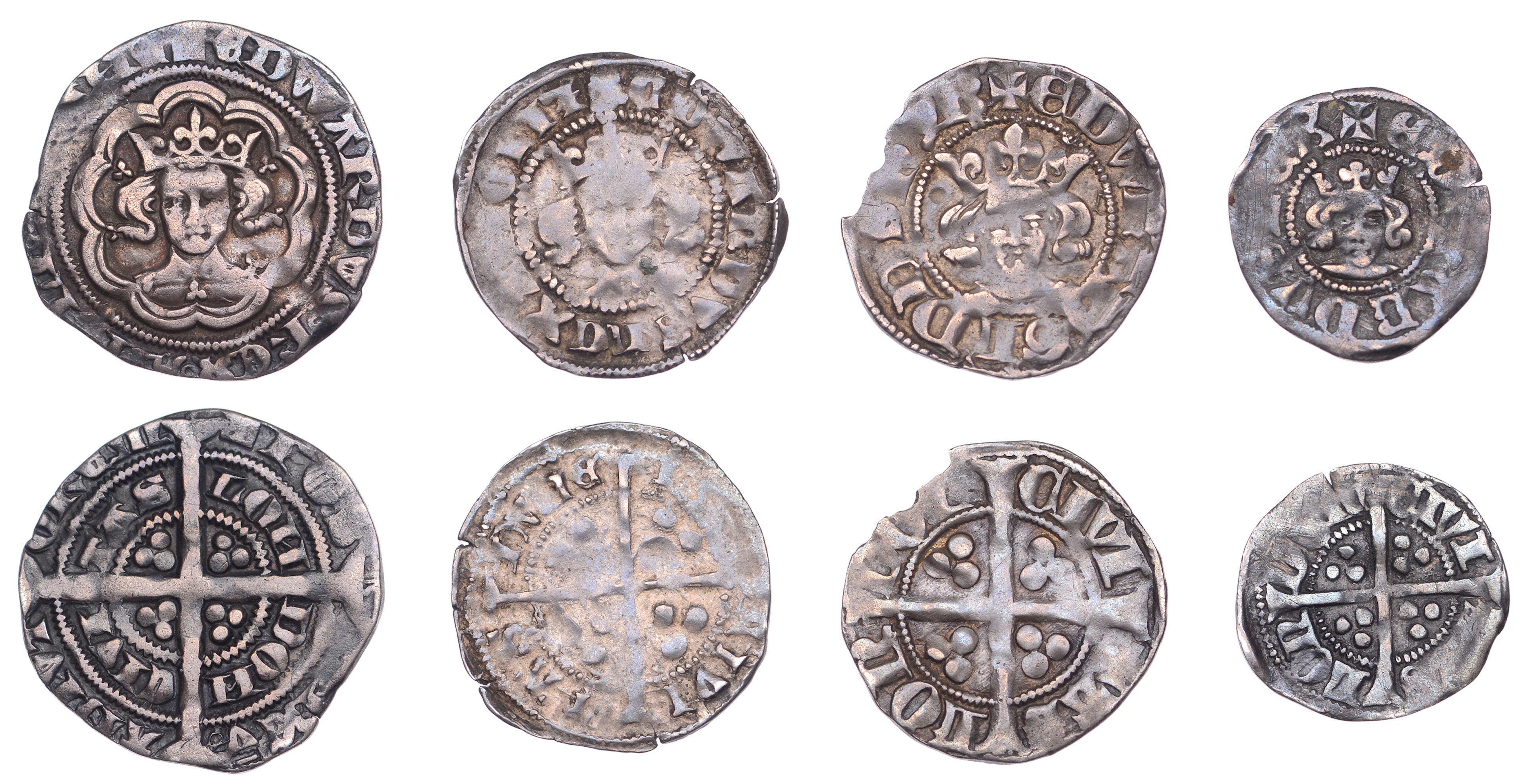 Edward III, Third coinage, Penny, type 4/I, London, reversed/Lombardic