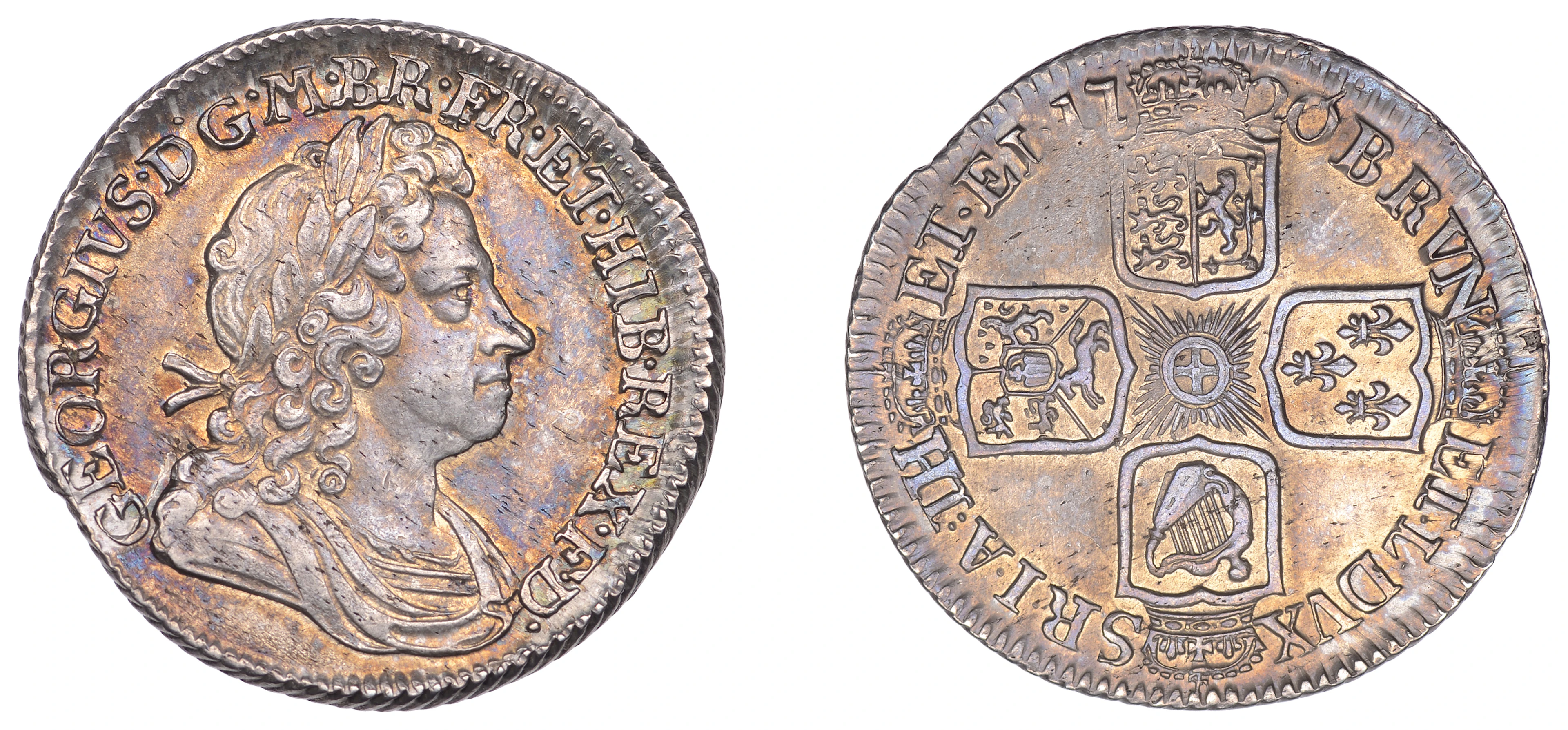 George I (1714-1727), Shilling, 1720, first bust, plain (ESC 1572;