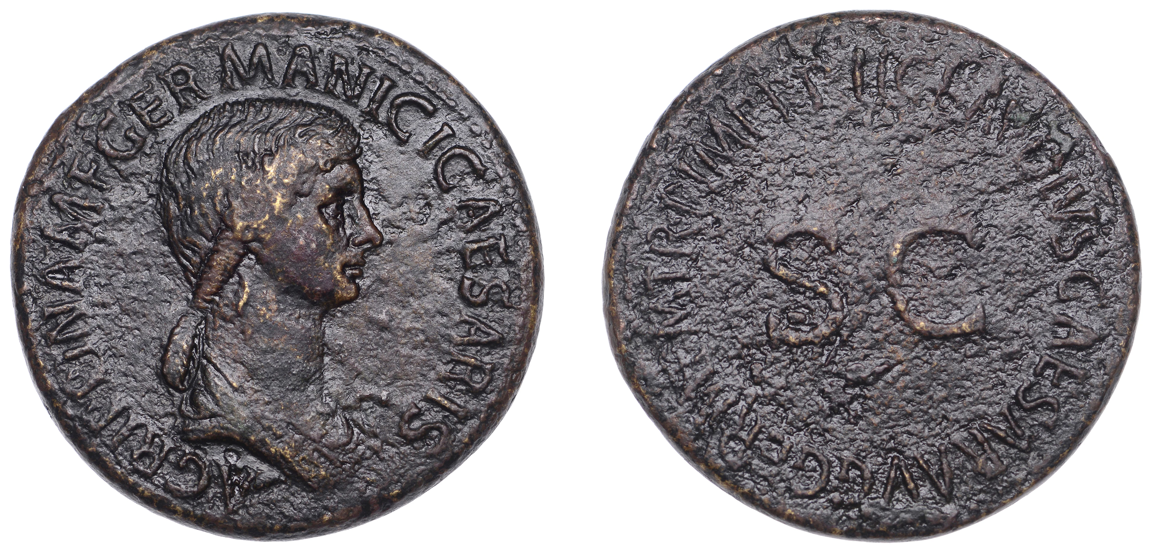 Agrippina Maior (d. 33), Sestertius, struck under Claudius, 50-54