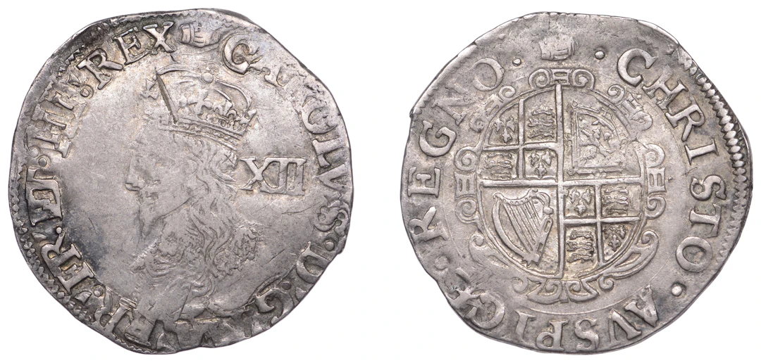 Charles I (1625-1649), Tower mint, Shilling, Gp E, type 3a, mm. tun