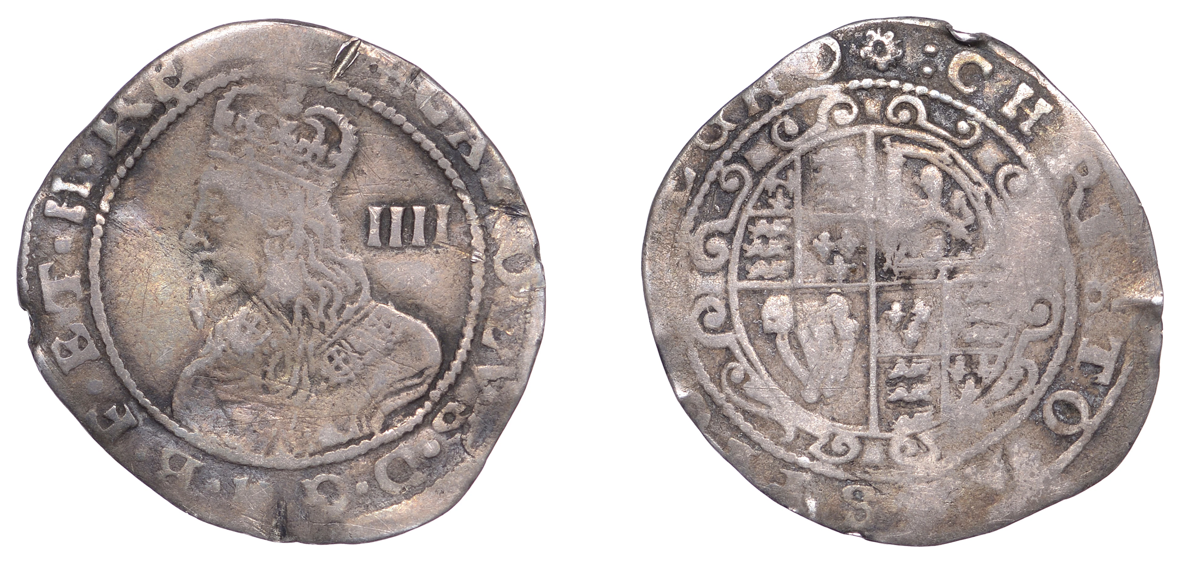 Charles I (1625-1649), Exeter, Groat, 1644, mm. rose, 1.46g/3h (Besly