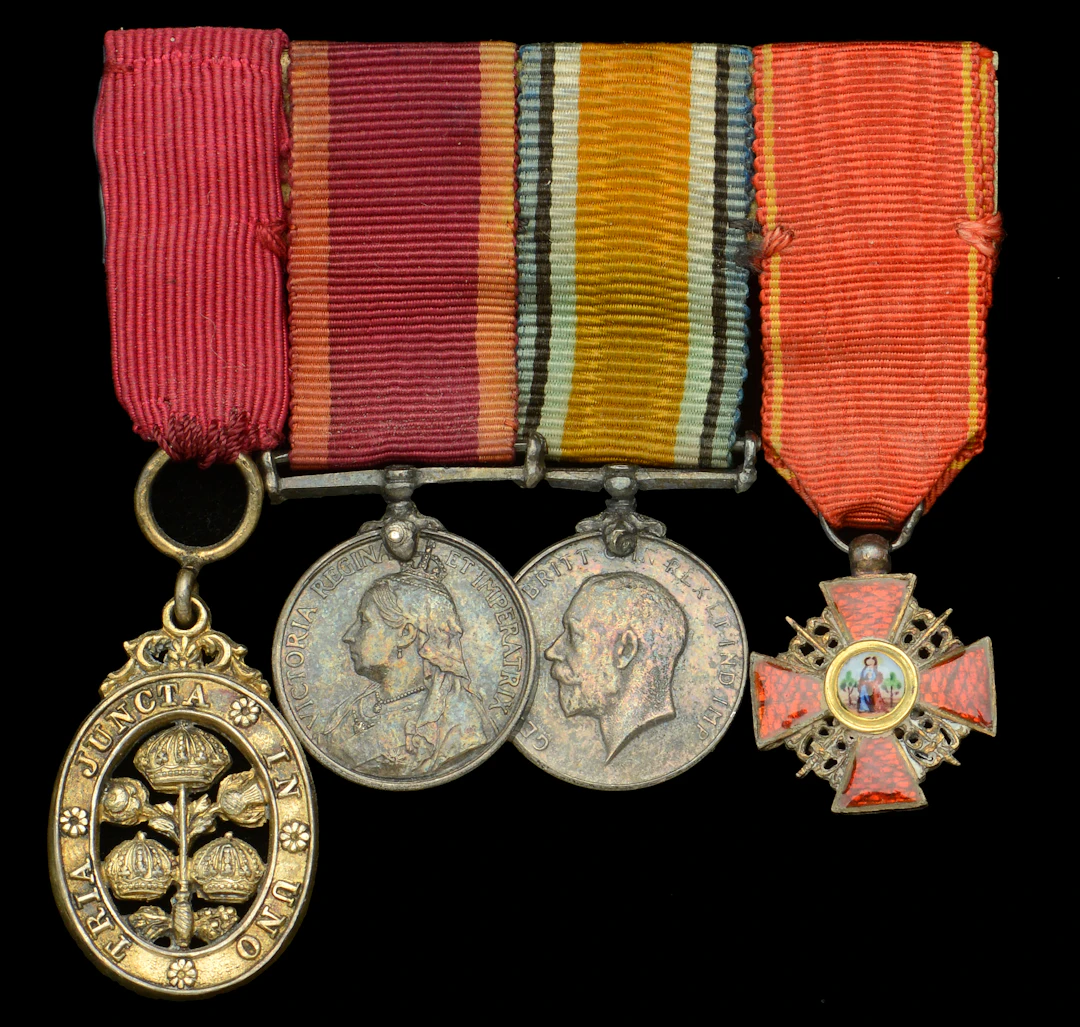 A Great War ‘Civil Division’ C.B. mounted group of four miniature