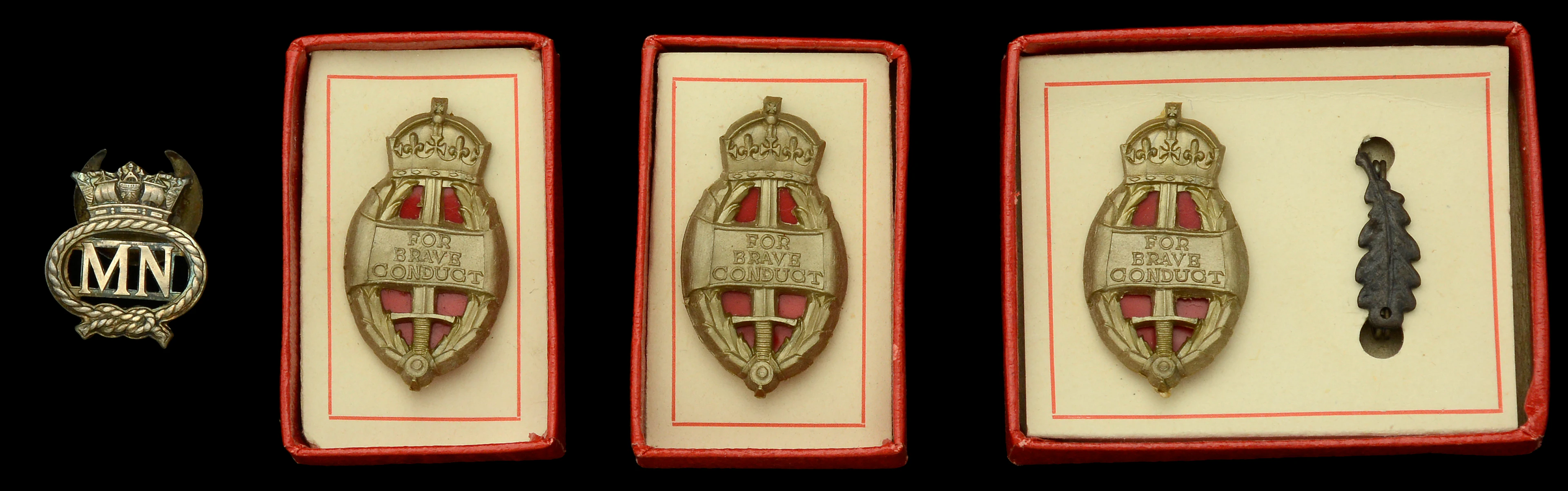 The King’s Commendation for Brave Conduct Badge attributed to Captain