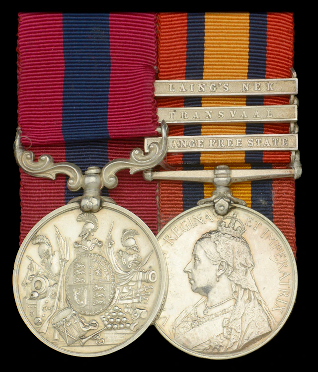 A Boer War D.C.M. pair awarded to Private A. Budworth, Rifle Brigade