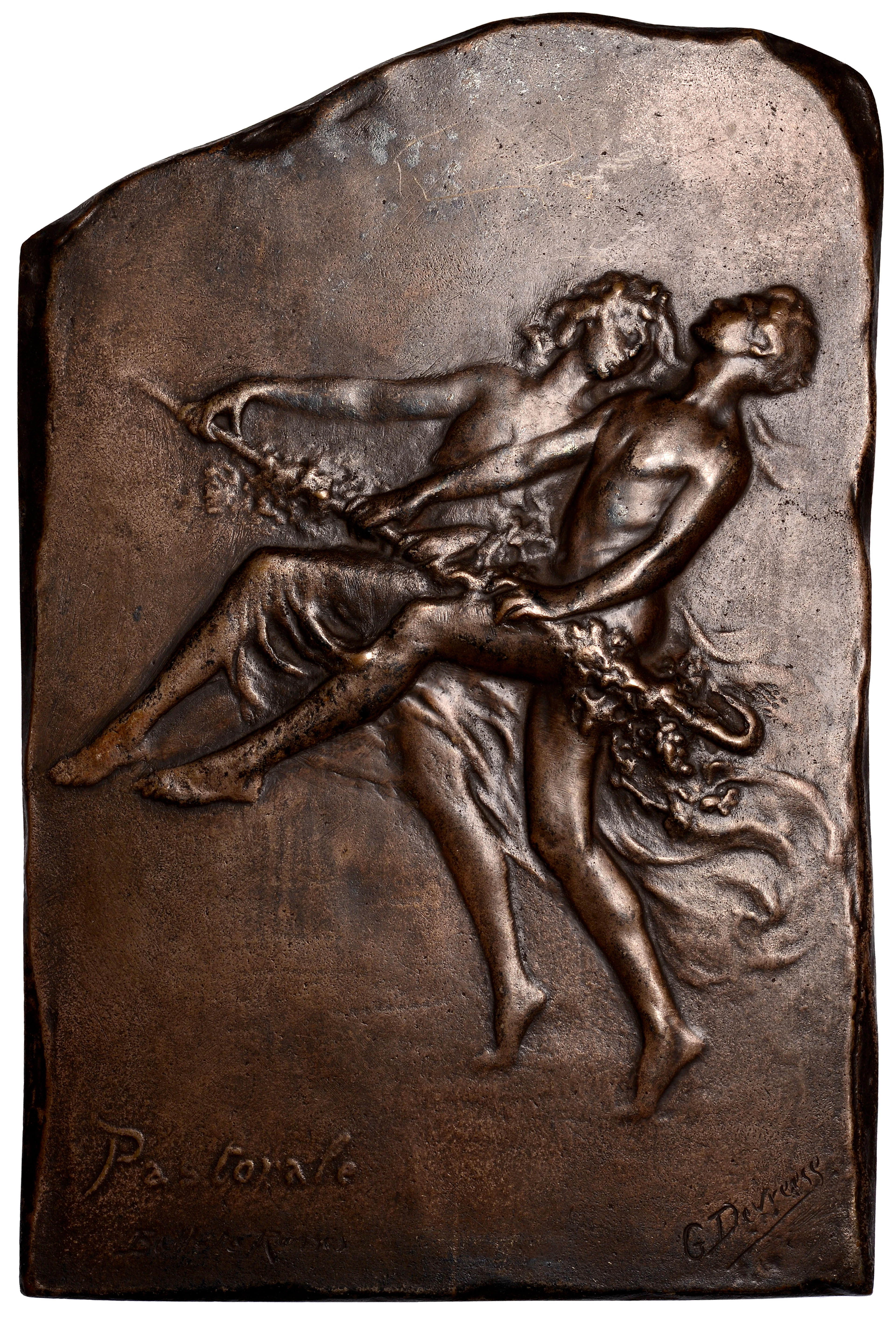 BELGIUM, Pastorale – Ballet Russes, 1931, a large uniface cast bronze
