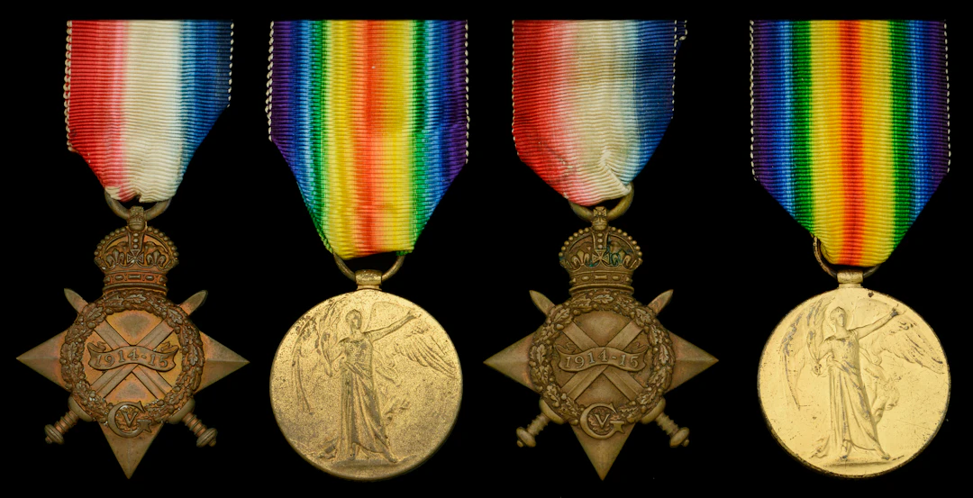 Family Group: Pair: Private J. Gregory, Border Regiment, who was killed