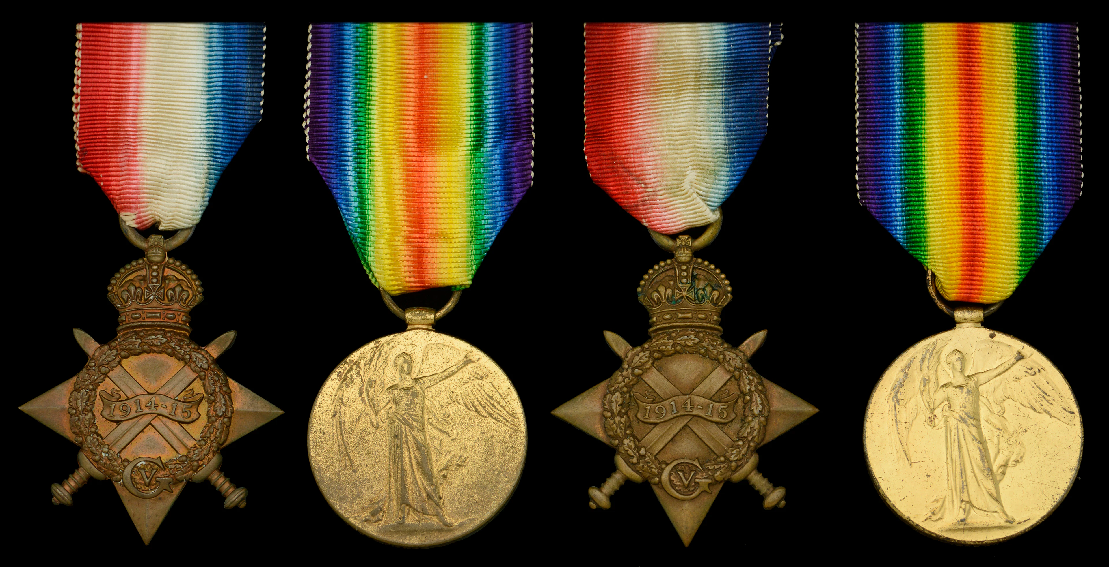 Family Group: Pair: Private J. Gregory, Border Regiment, who was killed