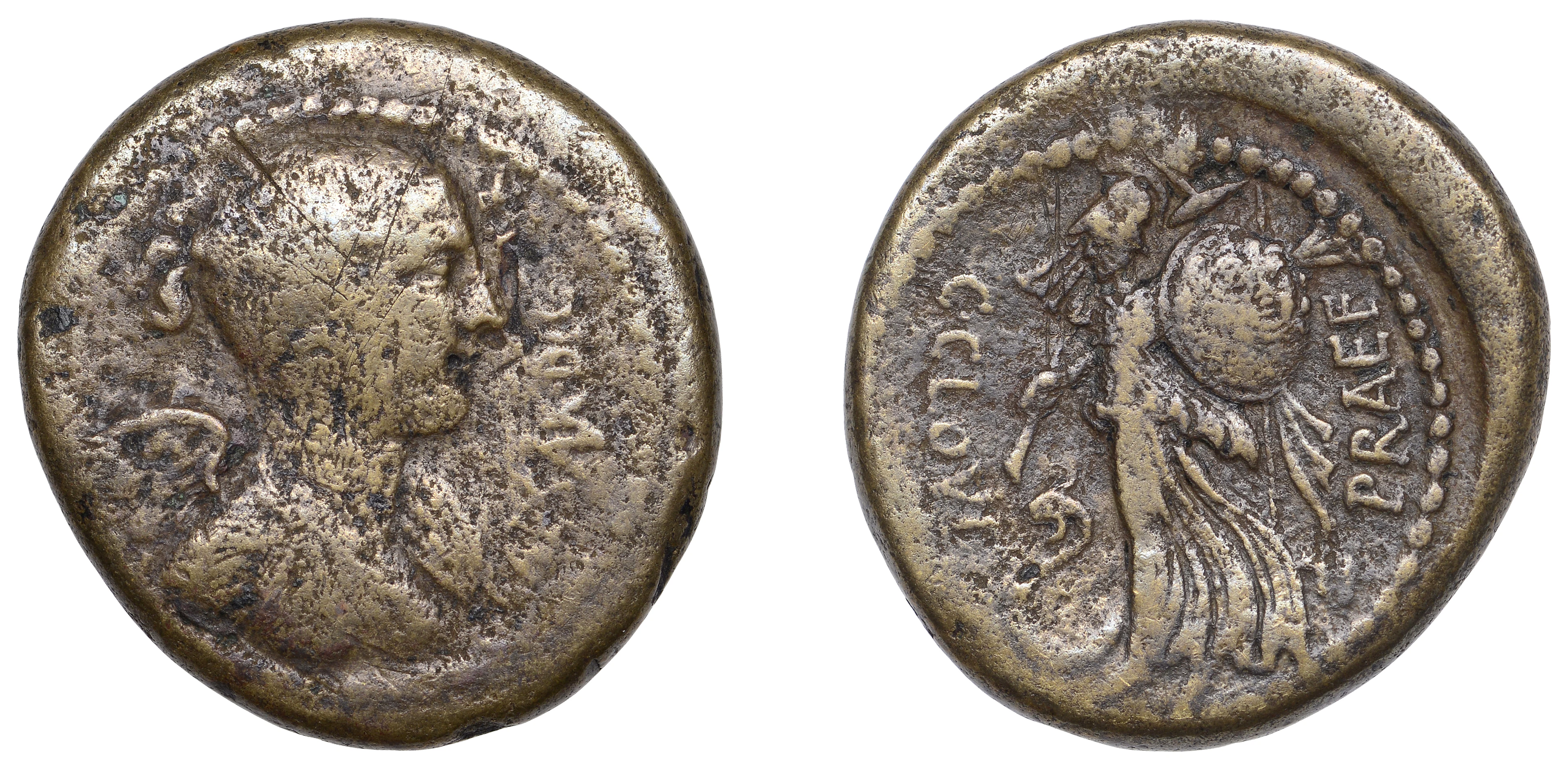 The Caesarians, Julius Caesar, Dupondius, c. late 46-45, C. Clovius