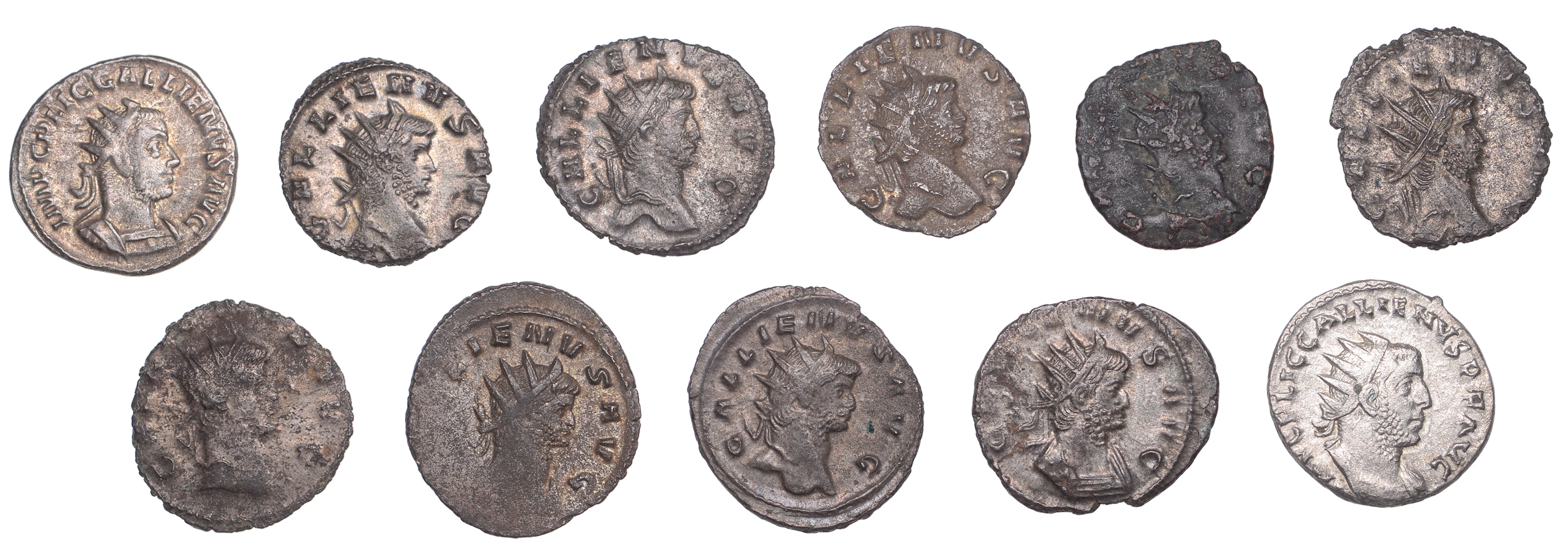 Gallienus (253-268), Antoniniani (3), 254, radiate and cuirassed bust