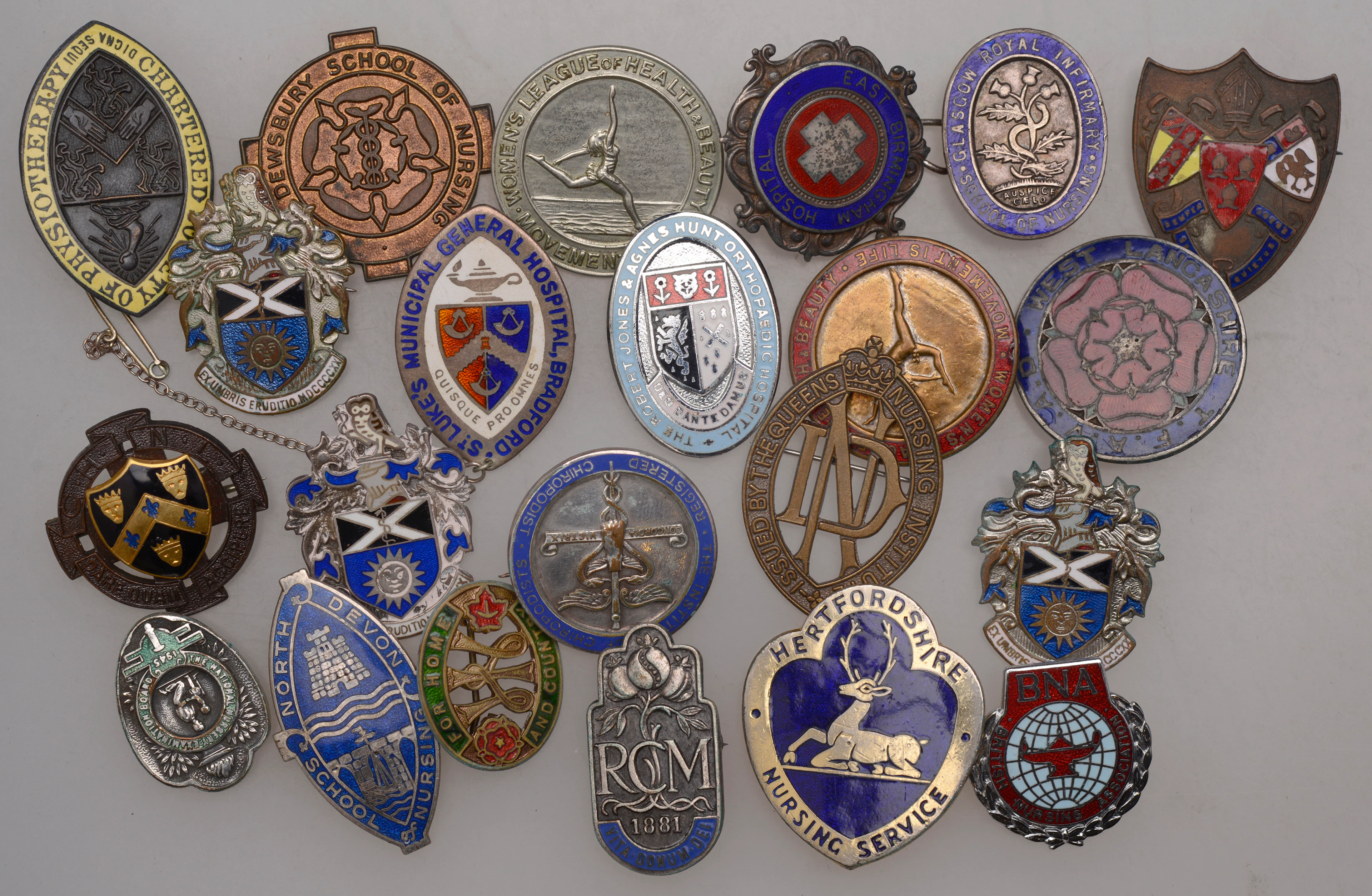 Badges, Buttons and Livery, A Selection of Nursing Badges comprising