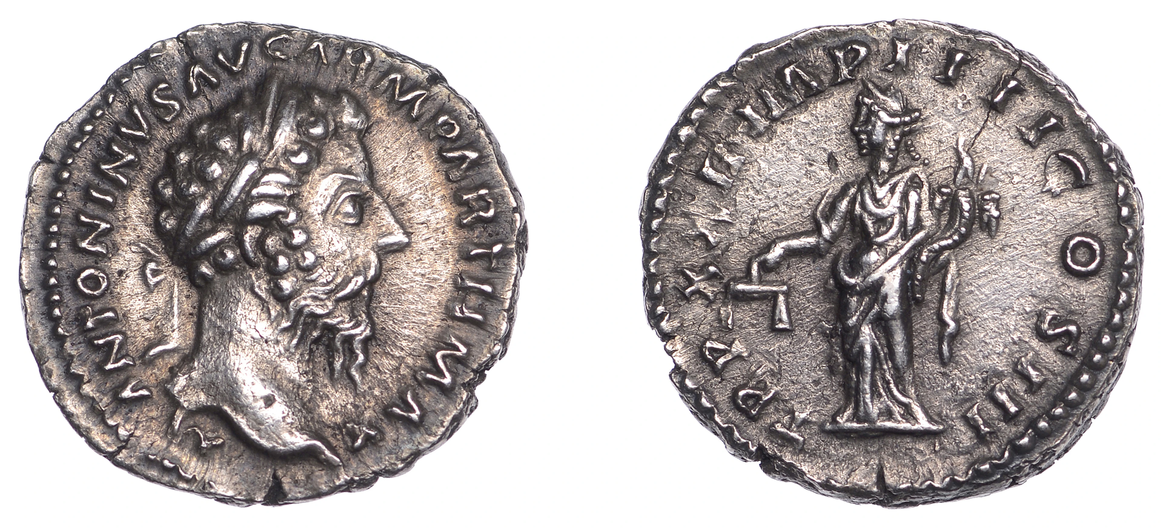 Marcus Aurelius (161-180), Denarius, 167-8, laureate head right, m