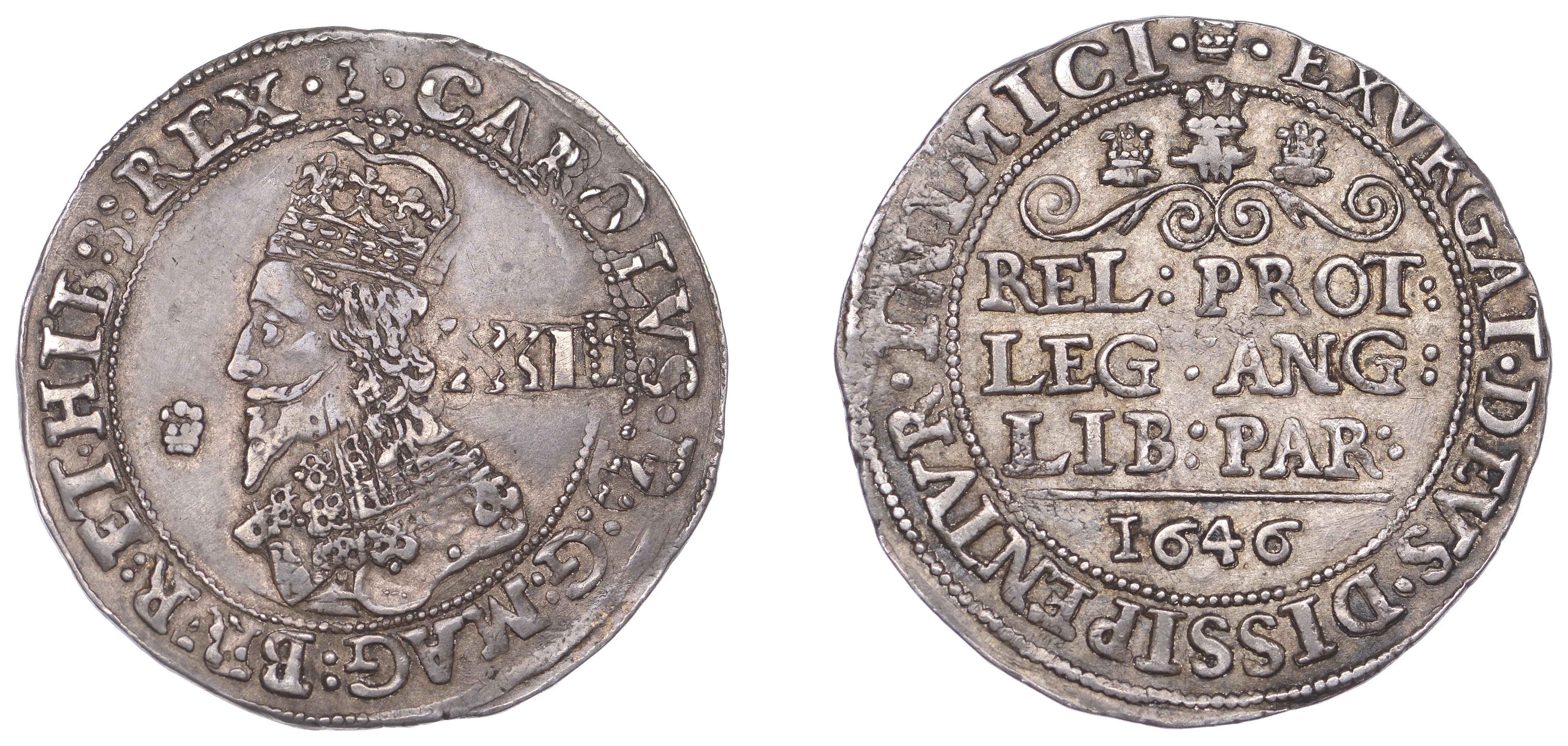 Charles I (1625-1649), Late Declaration issues, Shilling, 1646, mm.