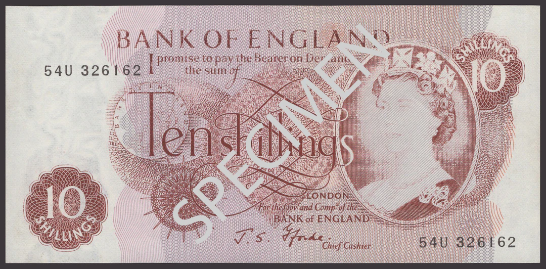 ERROR: Bank of England, John S. Fforde, 10 Shillings, 15 February