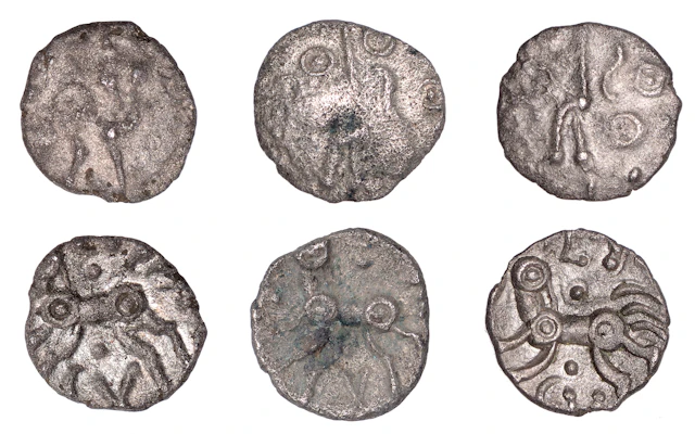 British Iron Age, DOBUNNI, Eisu (c. AD 20-43), silver Units (3), Oxo